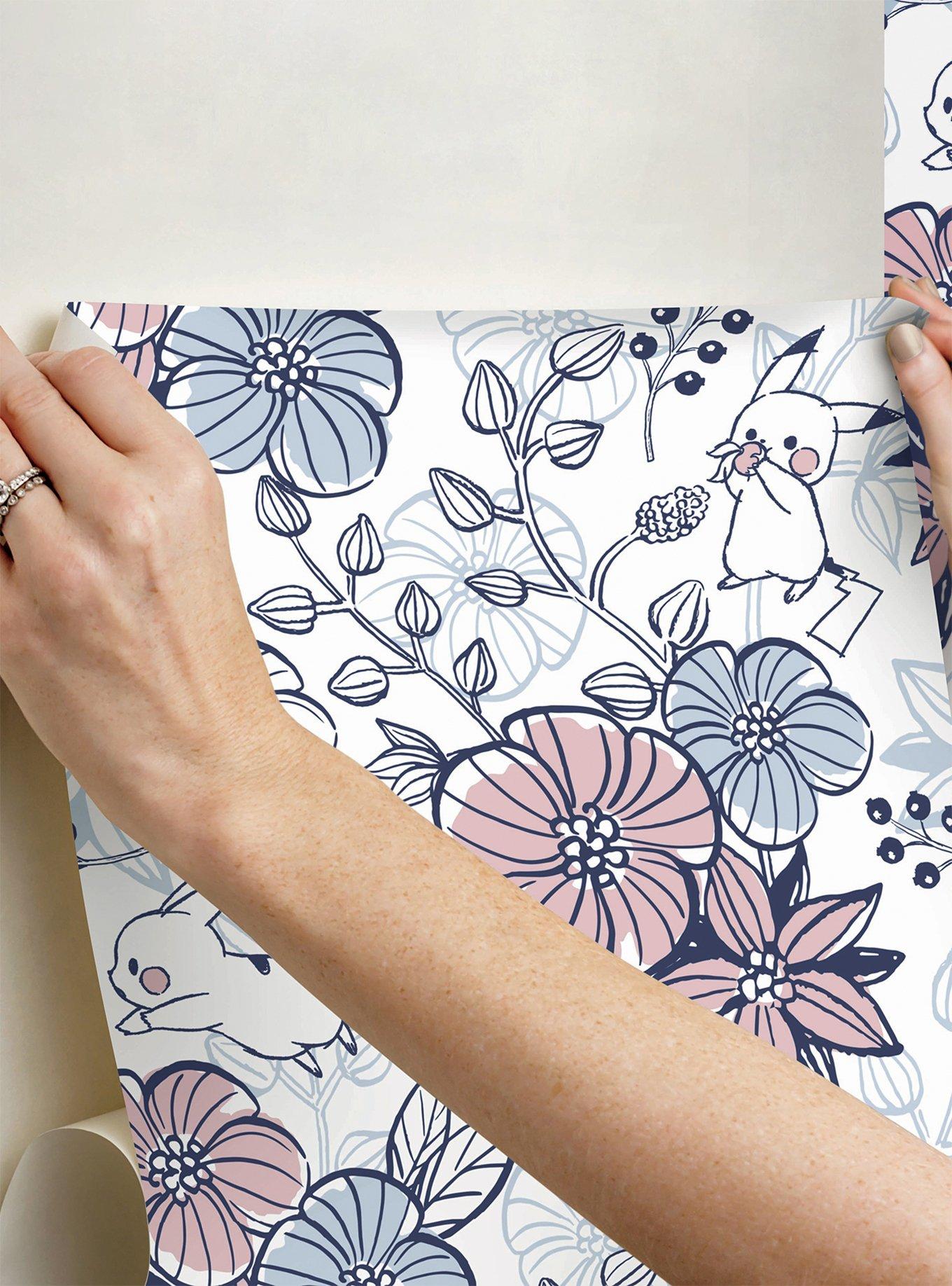 Pok&eacute;mon Pikachu Floral Peel & Stick Wallpaper, , alternate