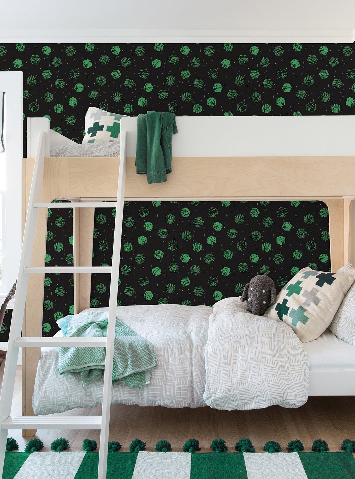 Minecraft Black Blocks Peel & Stick Wallpaper, , alternate