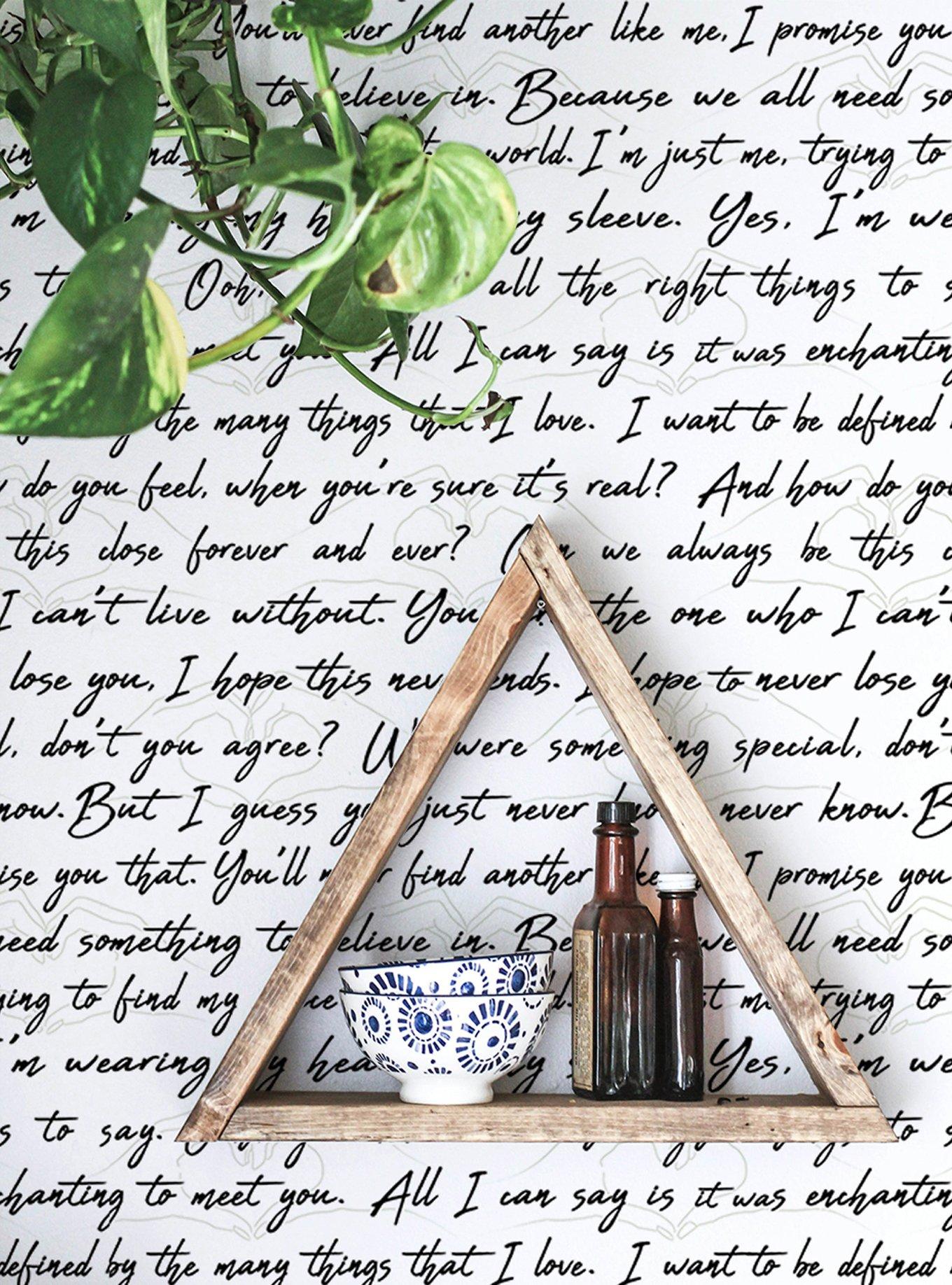 Love Letters Ink Peel & Stick Wallpaper, , alternate