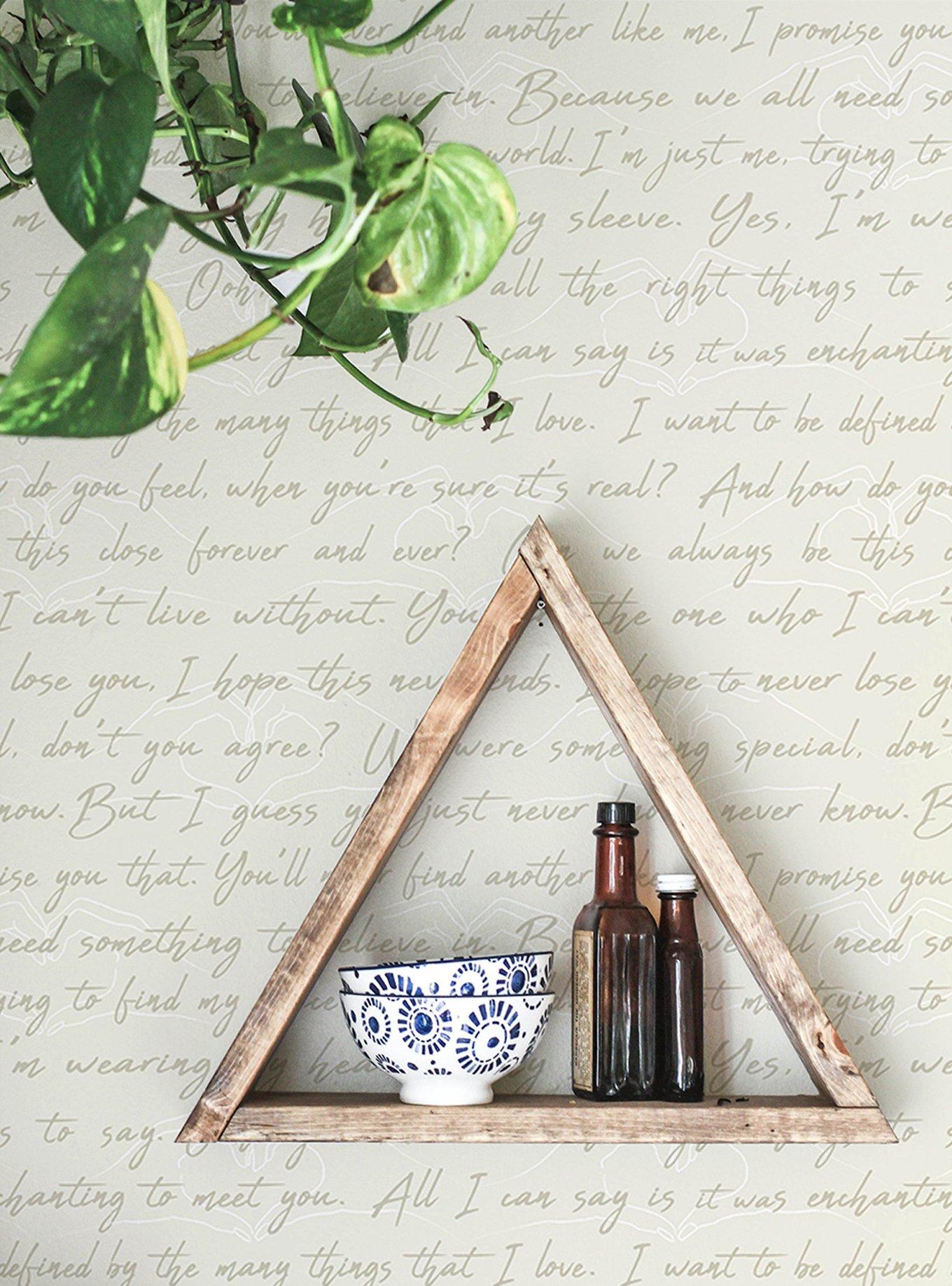 Love Letters Parchment Peel & Stick Wallpaper, , alternate