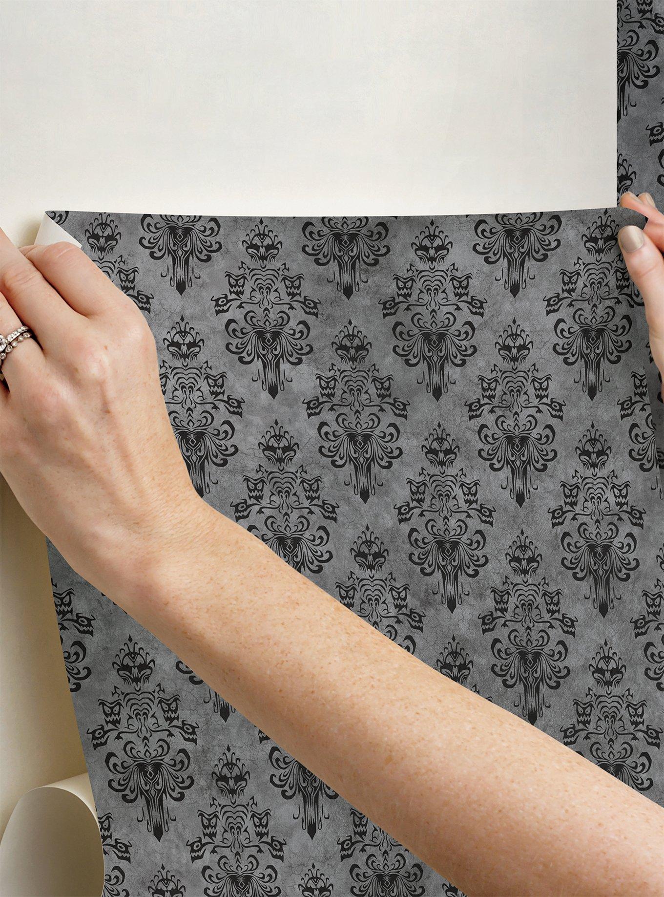 Disney Haunted Mansion Grey Peel & Stick Wallpaper, , alternate