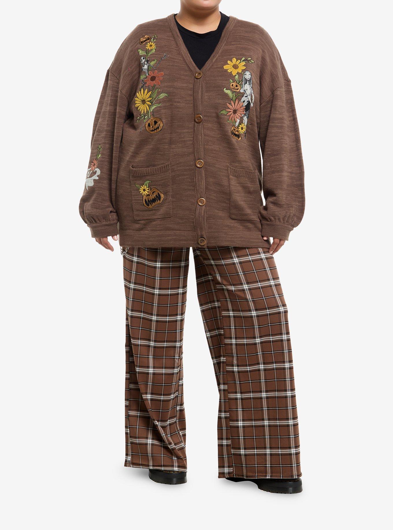 Her Universe The Nightmare Before Christmas Jack & Sally Fall Floral Cardigan Plus Size, , hi-res