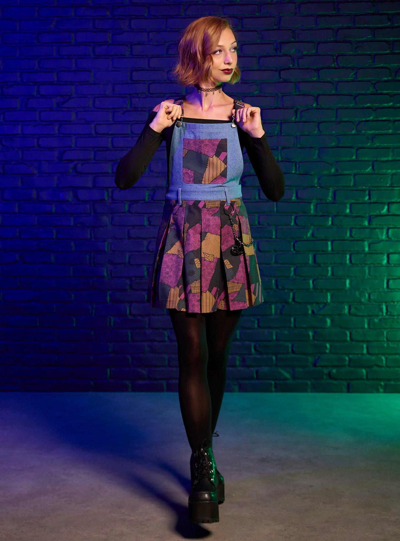 Her Universe The Nightmare Before Christmas Sally Patchwork Side Chain Skirtall, , hi-res