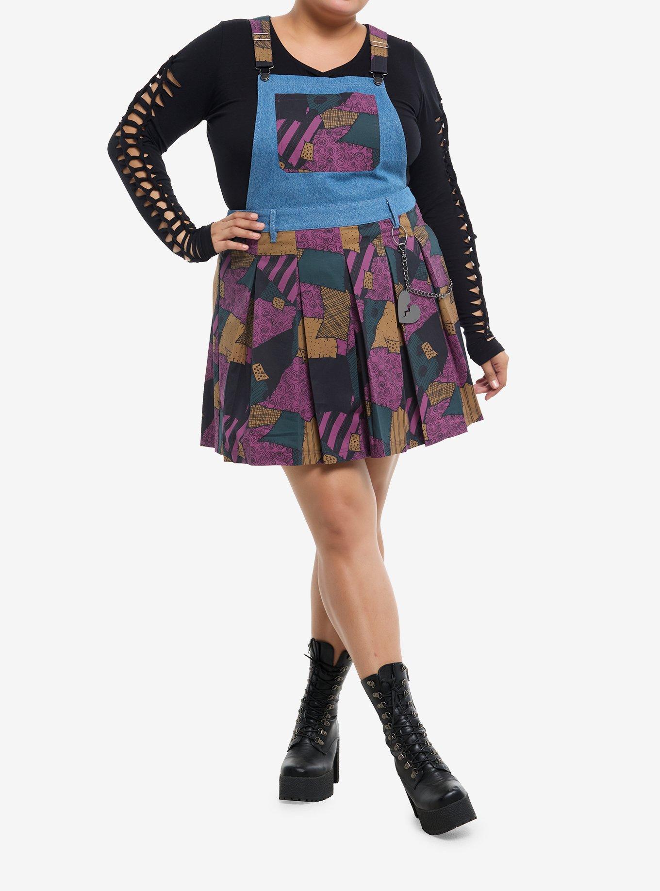 Her Universe The Nightmare Before Christmas Sally Patchwork Side Chain Skirtall Plus Size, , hi-res