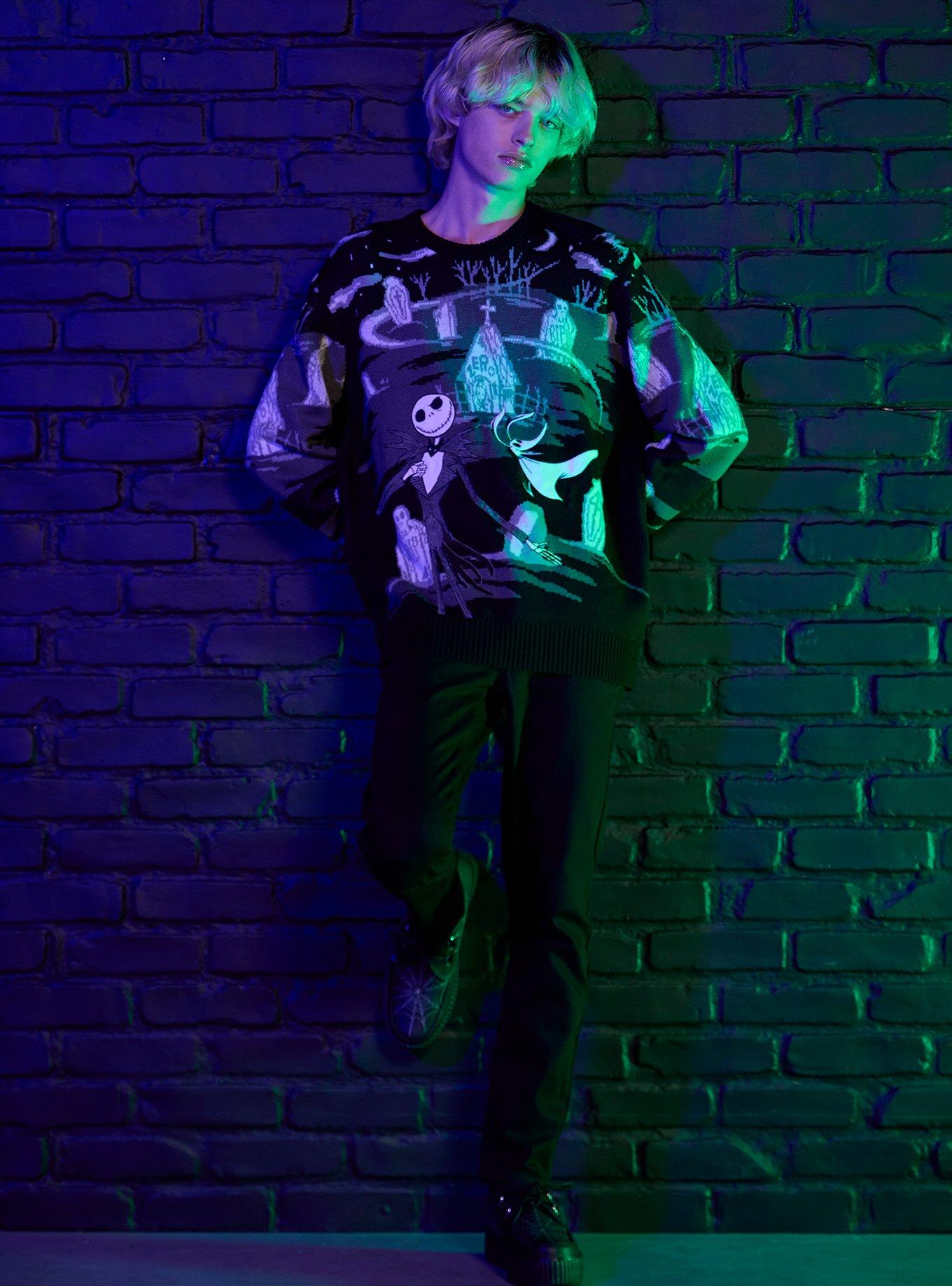Our Universe The Nightmare Before Christmas Jack & Zero Graveyard Intarsia Sweater, , hi-res