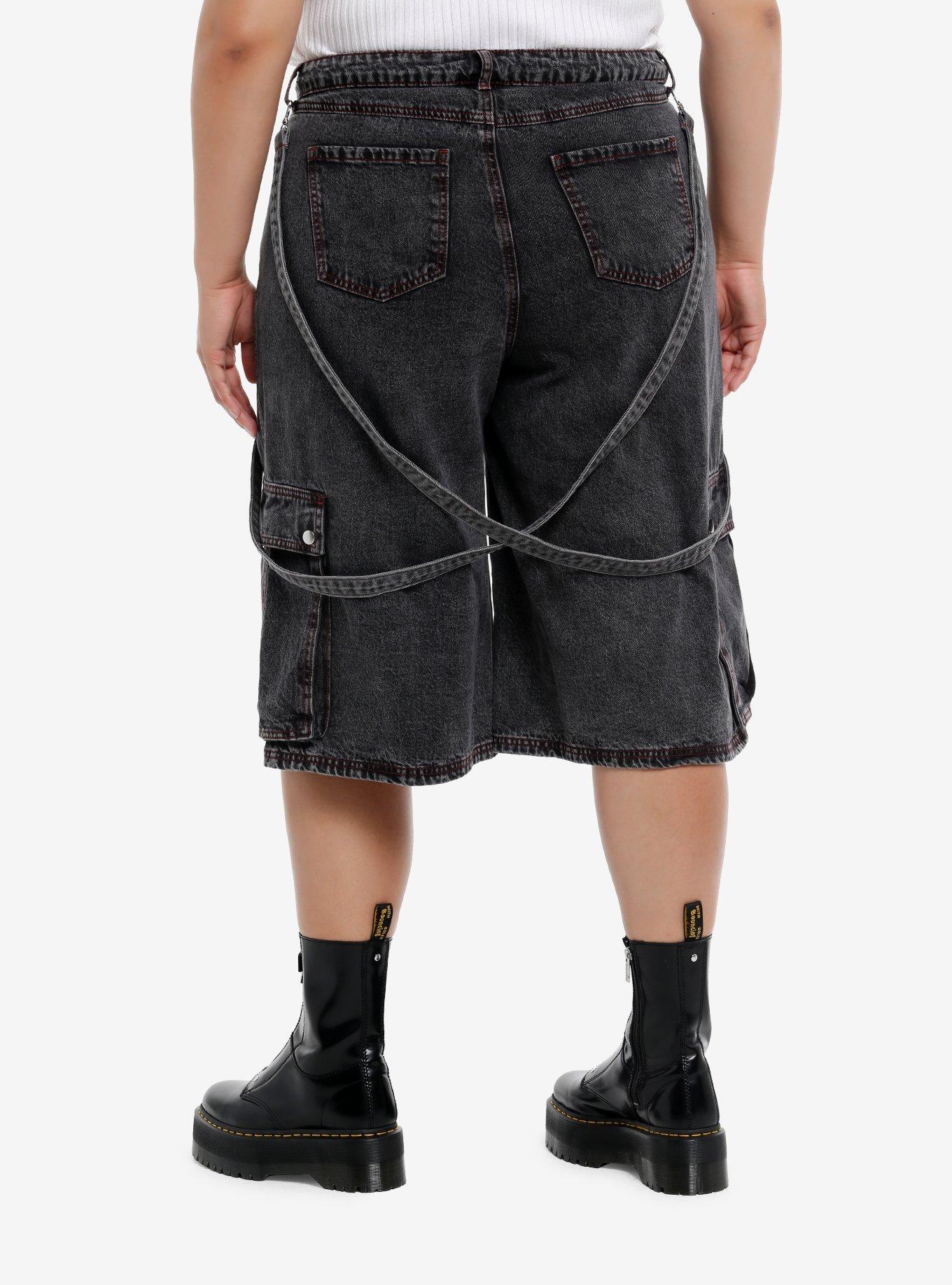 Her Universe Disney Kingdom Hearts Keyblade Cargo Jorts Plus Size, , hi-res