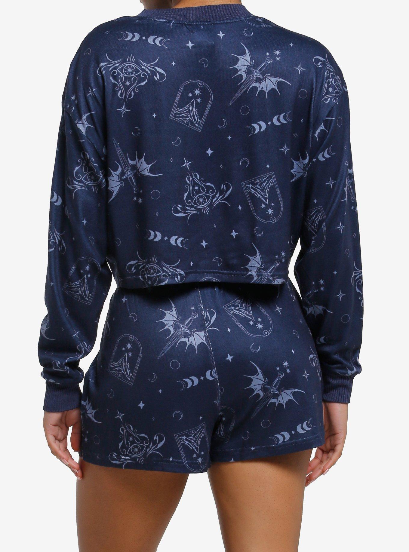 A Court Of Thorns And Roses Icon Girls Lounge Set, BLUE  NAVY, alternate