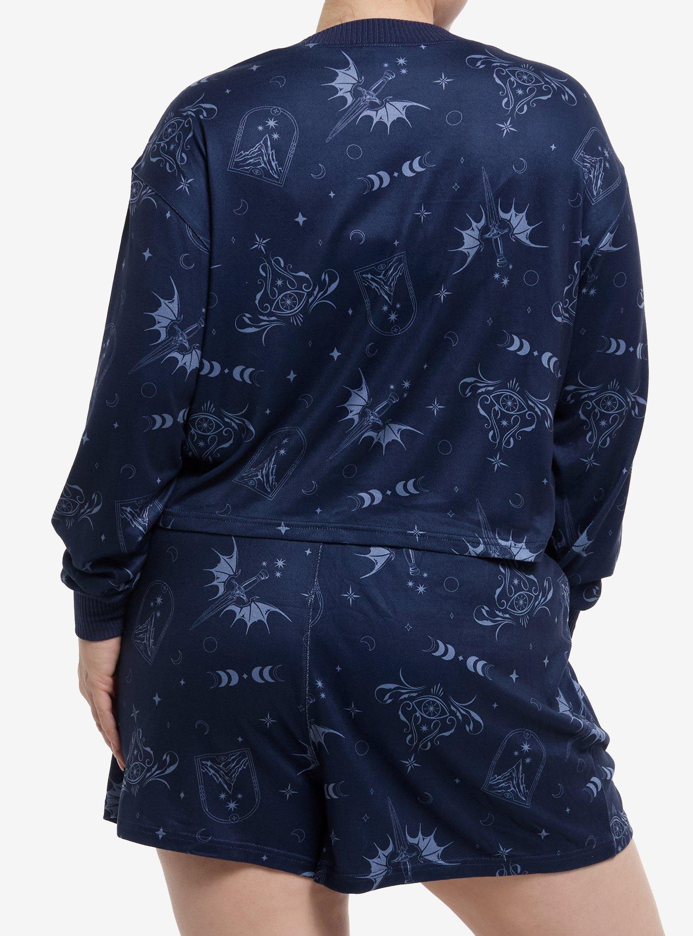 A Court Of Thorns And Roses Icon Girls Lounge Set Plus Size, BLUE  NAVY, alternate