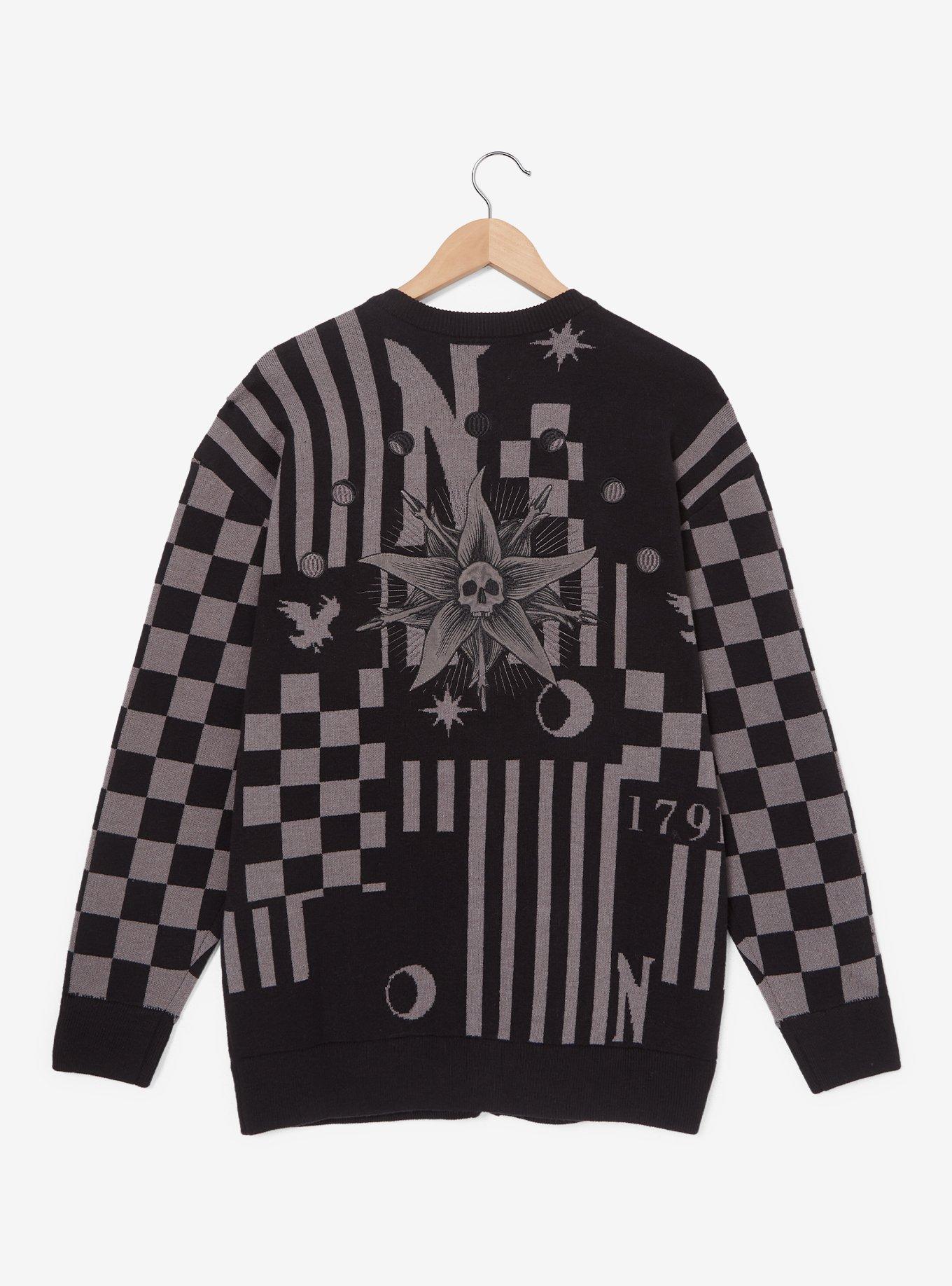 Wednesday Nevermore Icons Women's Cardigan - BoxLunch Exclusive, , hi-res