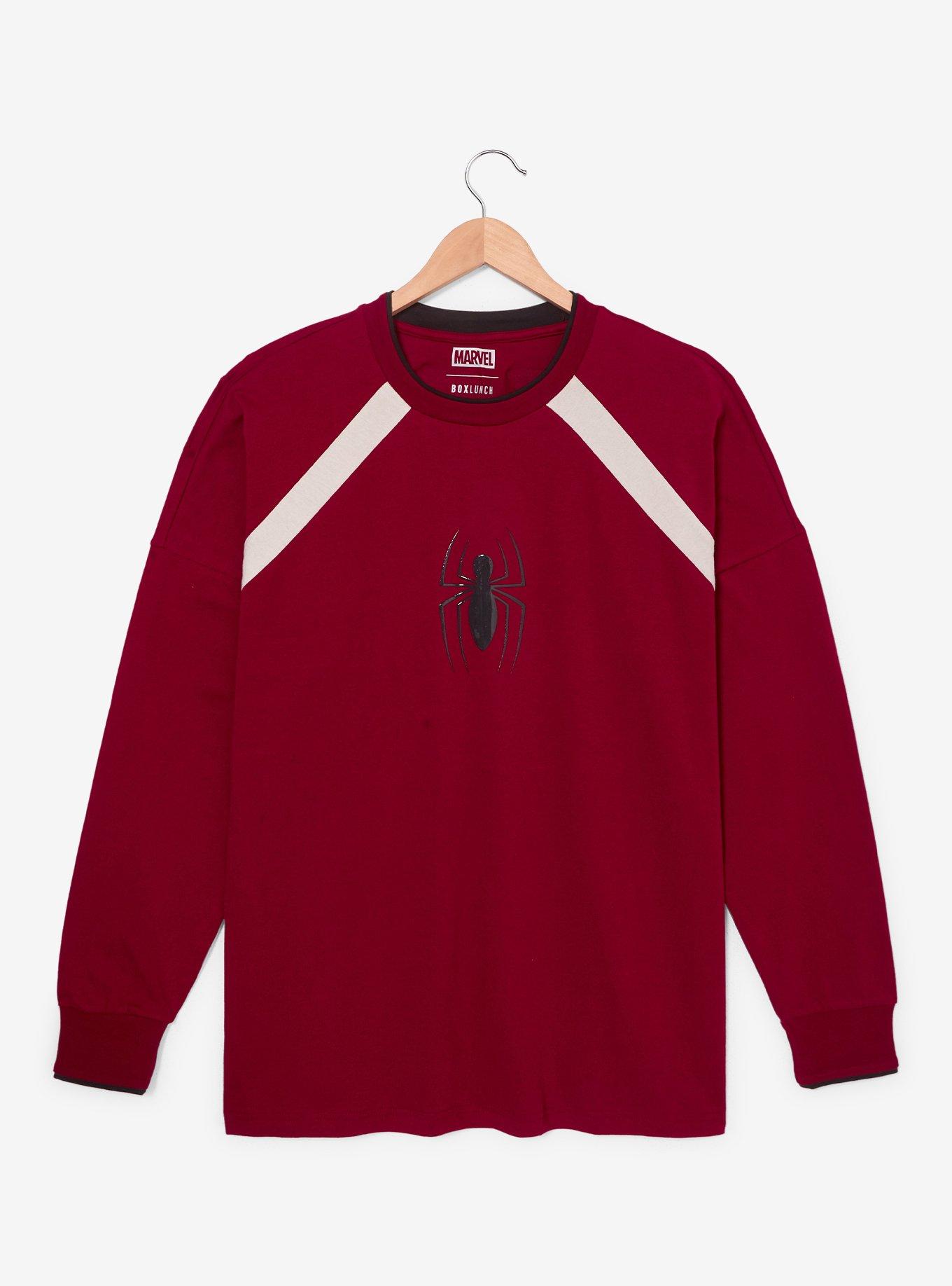 Marvel Spider-Man Symbol Long Sleeve T-Shirt - BoxLunch Exclusive, RED, alternate