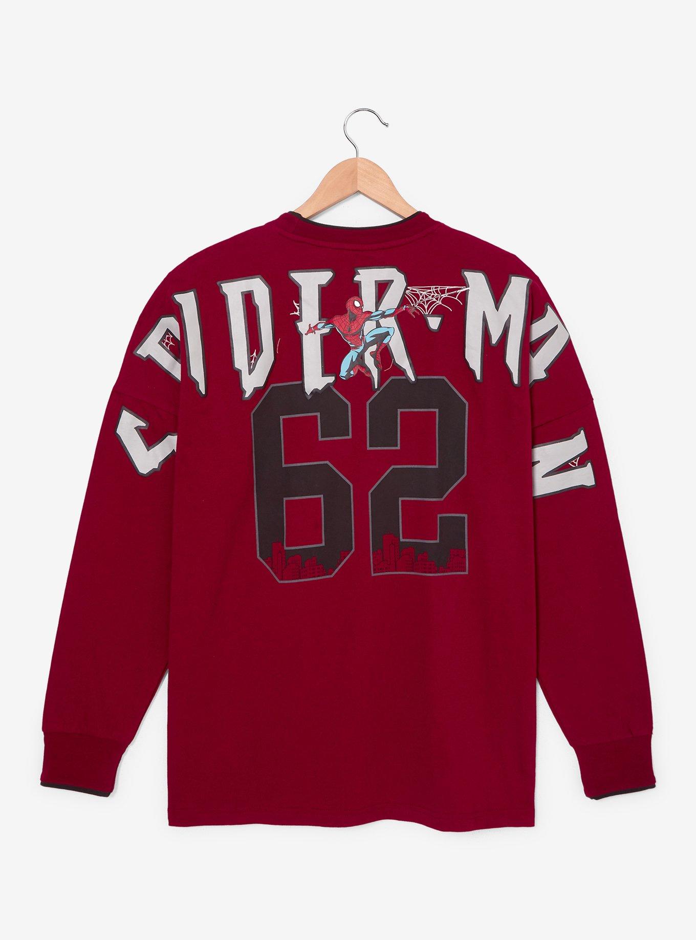 Marvel Spider-Man Symbol Long Sleeve T-Shirt - BoxLunch Exclusive, RED, alternate