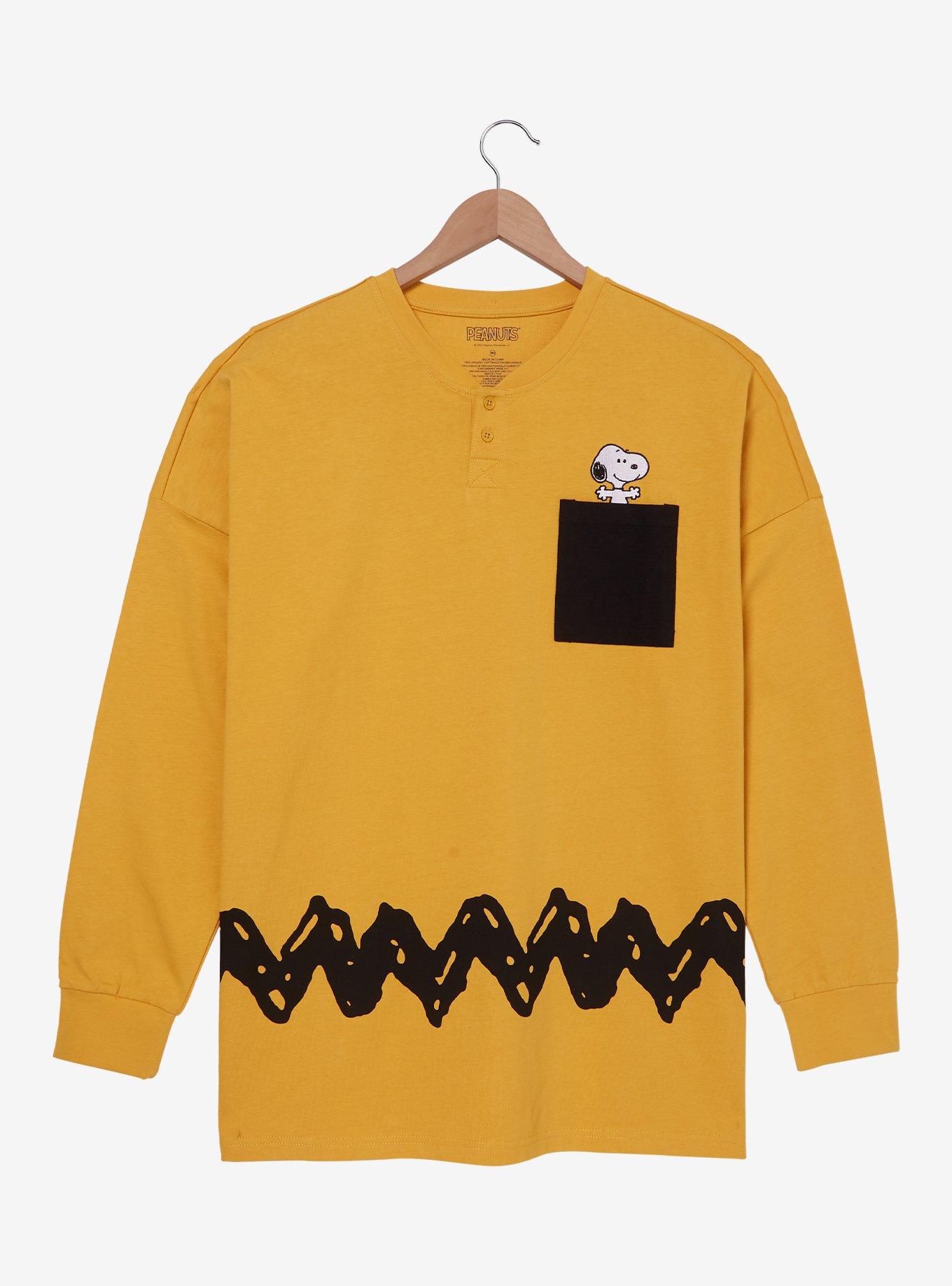Peanuts Charlie Brown Pattern Long Sleeve T-Shirt - BoxLunch Exclusive, , hi-res