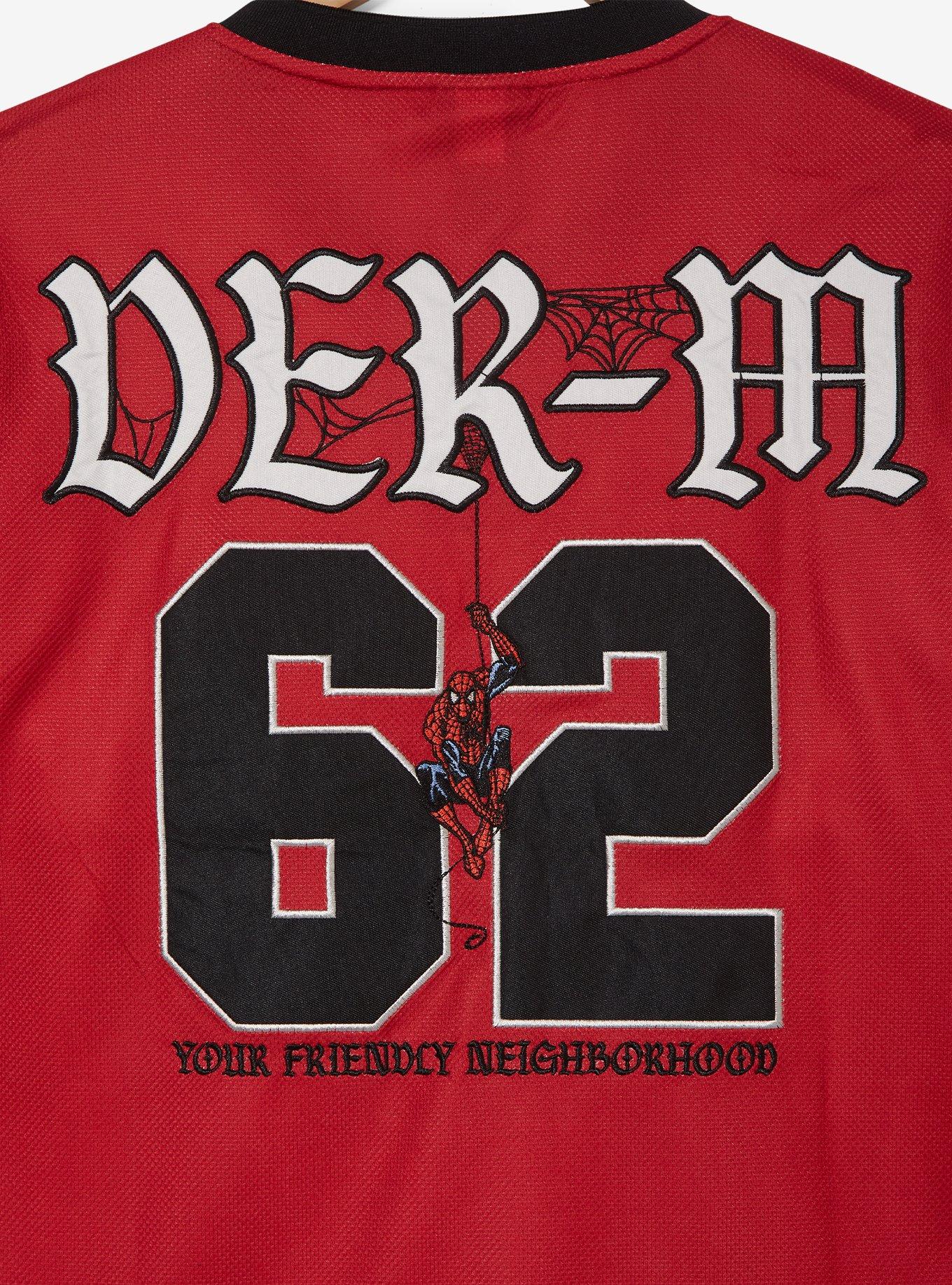 Marvel Spider-Man City Skyline Hockey Jersey - BoxLunch Exclusive, RED, alternate