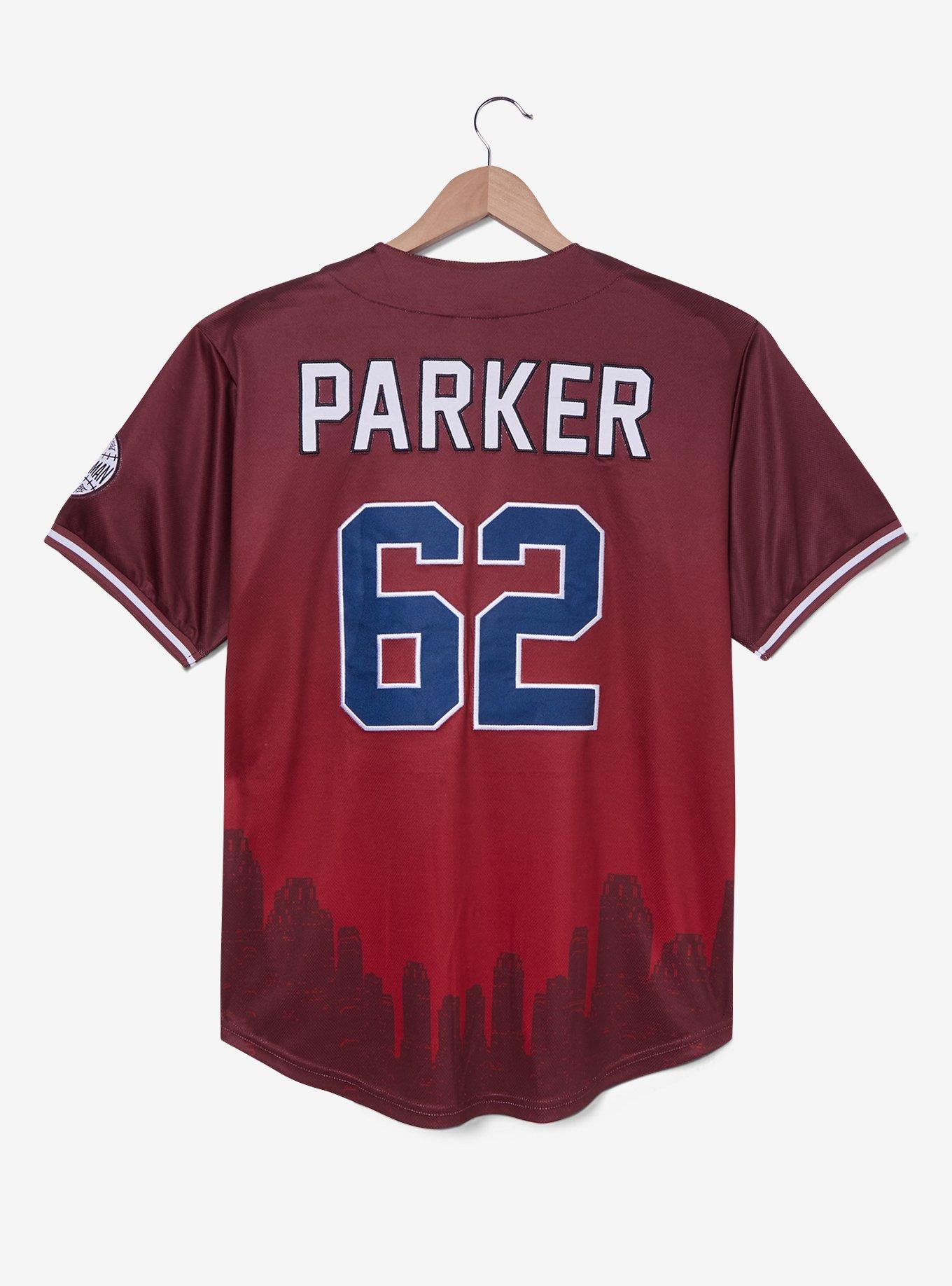 Marvel Spider-Man Peter Parker Baseball Jersey - BoxLunch Exclusive, DARK RED, alternate