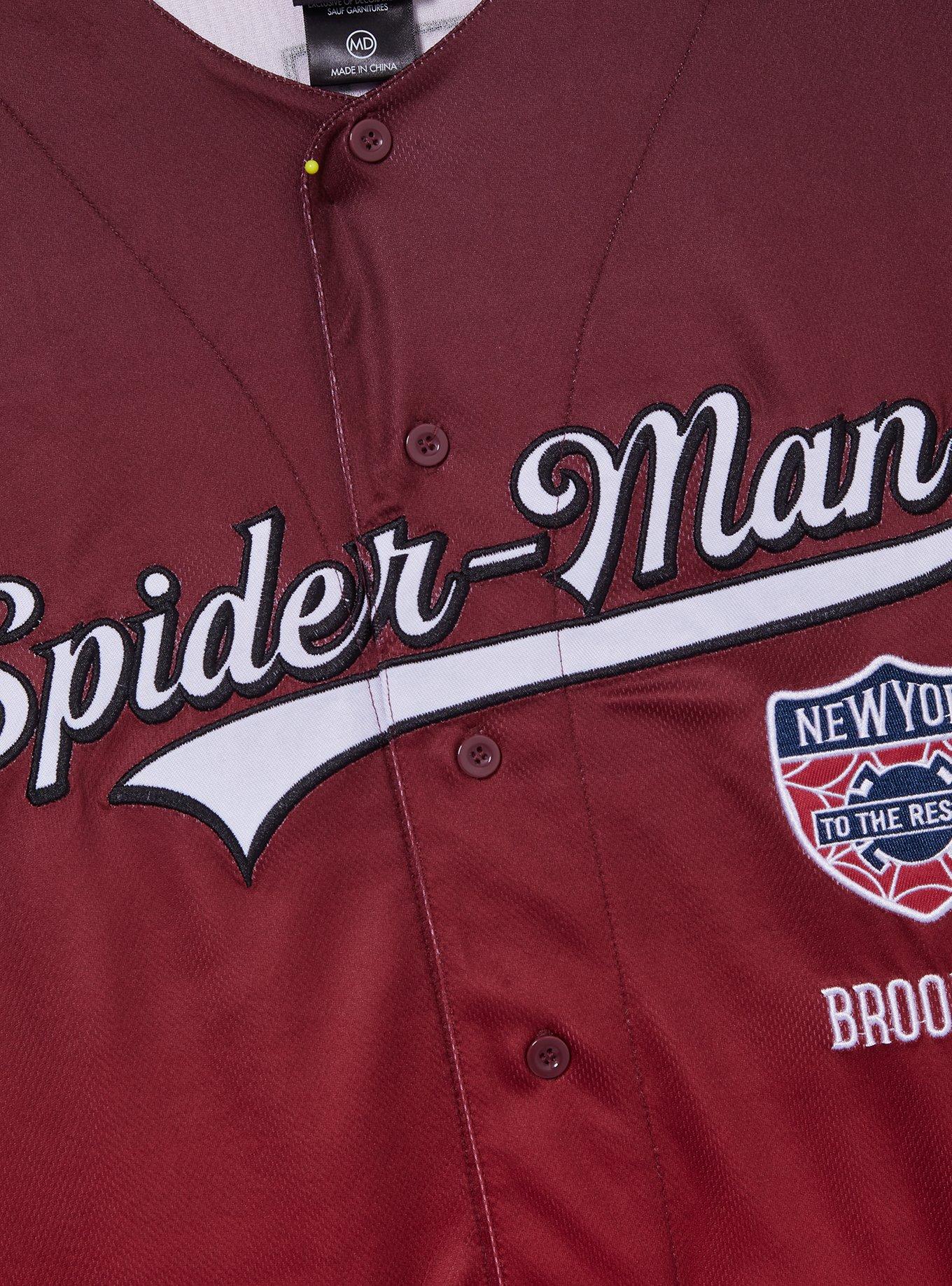 Marvel Spider-Man Peter Parker Baseball Jersey - BoxLunch Exclusive, DARK RED, alternate