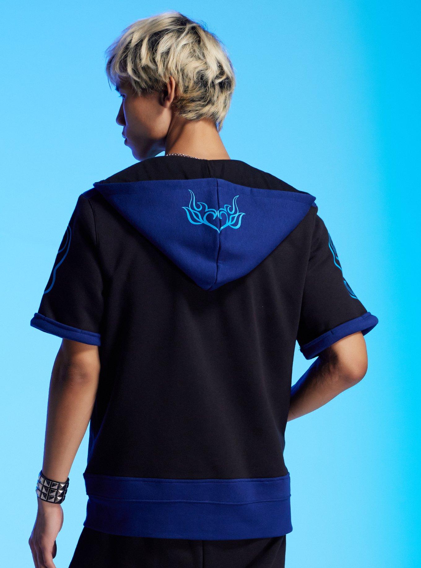 Our Universe Disney Kingdom Hearts Sora Rage Form Short-Sleeve Hoodie, NAVY, alternate