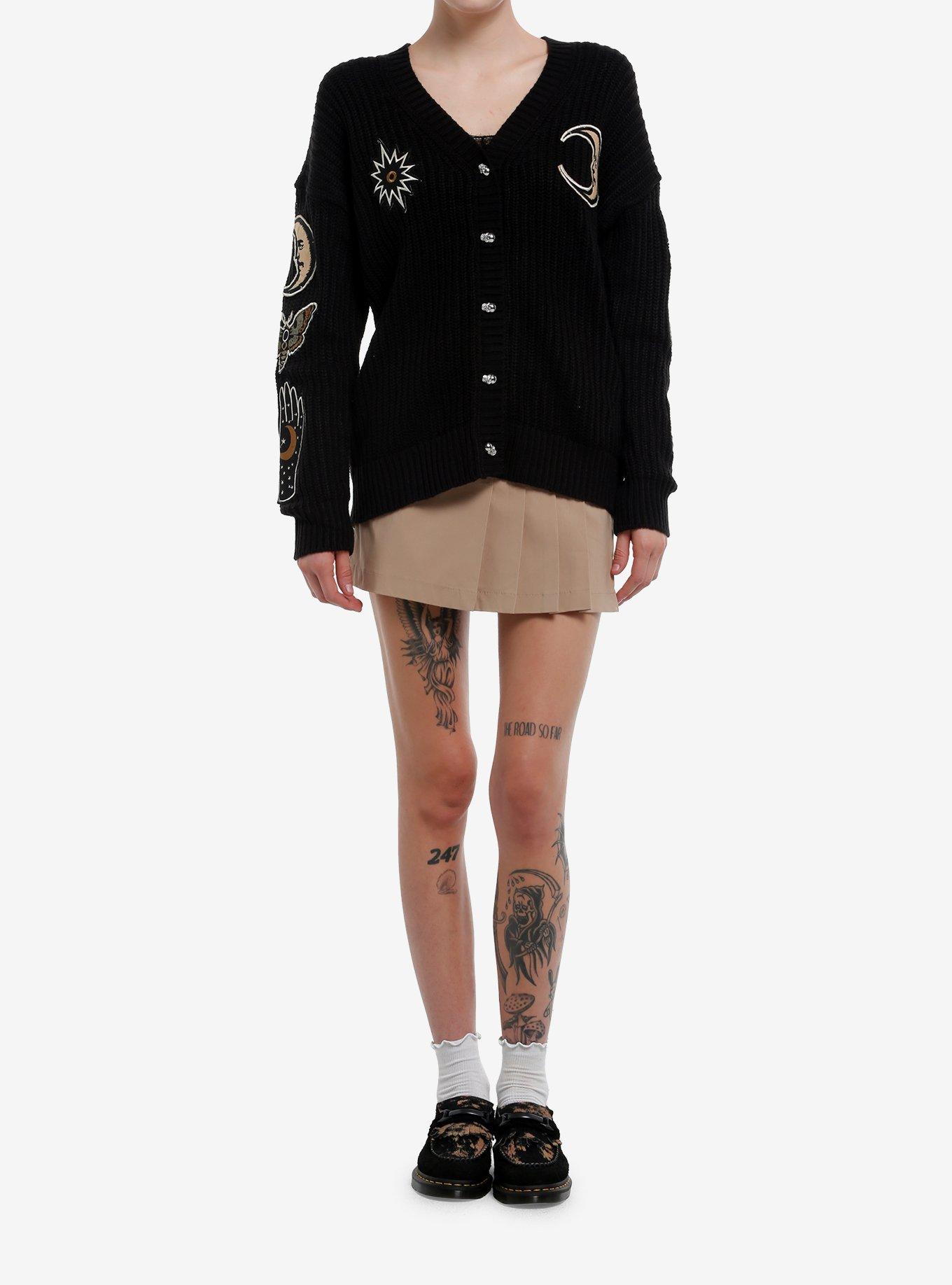 Cosmic Aura Celestial Patches Girls Cardigan, , hi-res