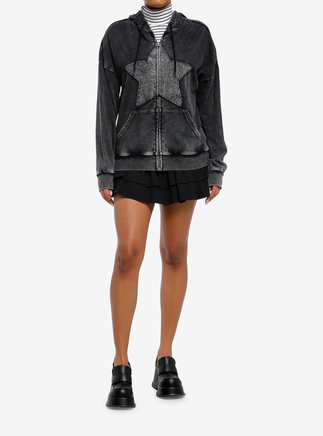 Grey Star Washed Girls Hoodie, , hi-res