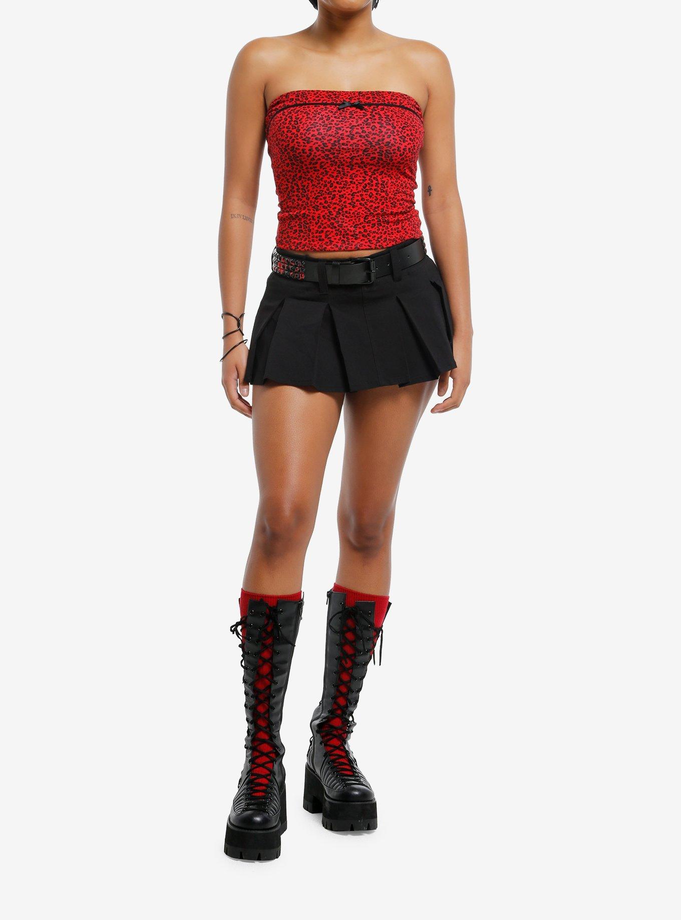 Red Leopard Tube Top, , hi-res
