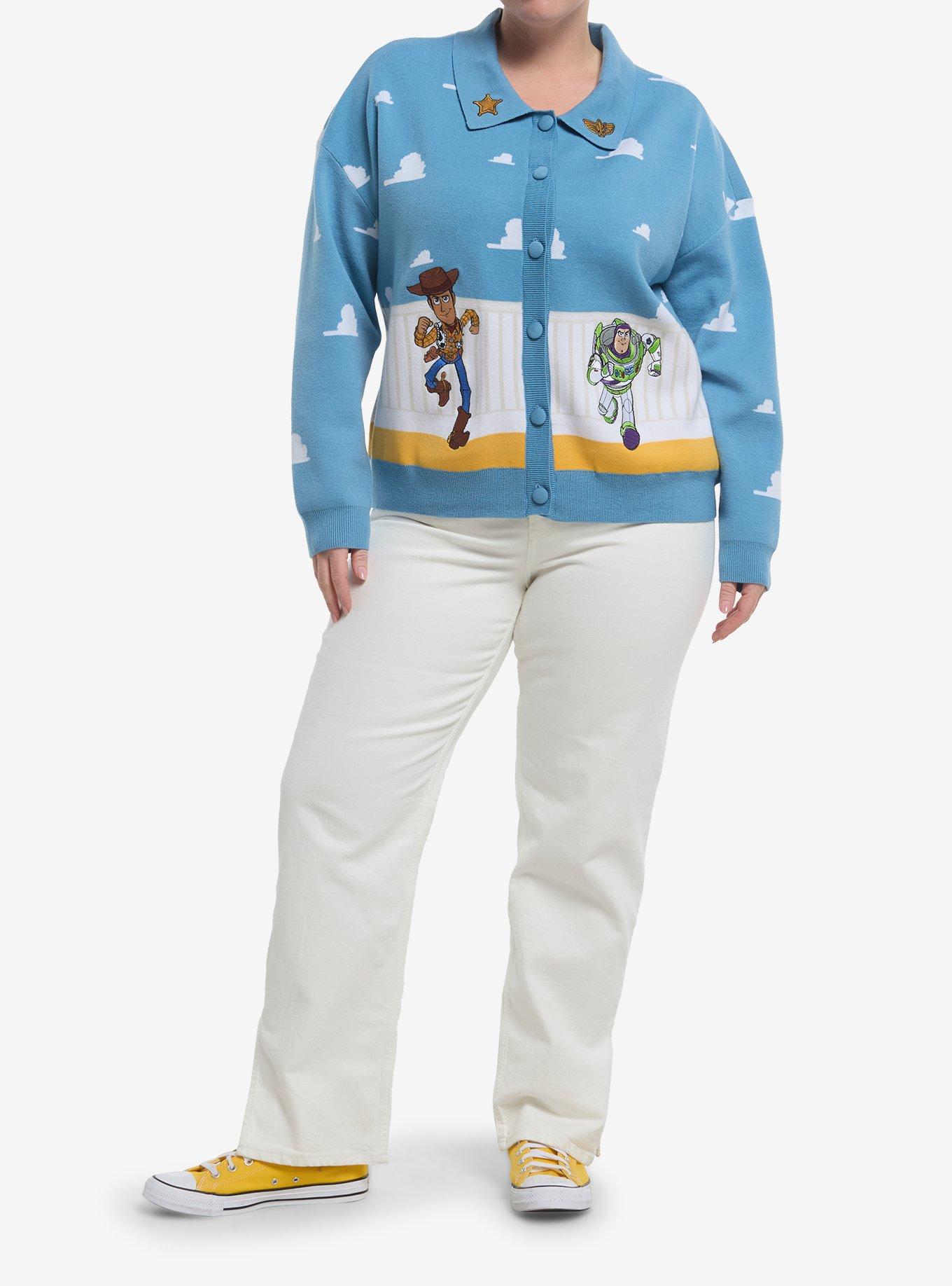 Her Universe Disney Pixar Toy Story Woody & Buzz Collared Cardigan Plus Size Her Universe Exclusive, MULTI, alternate
