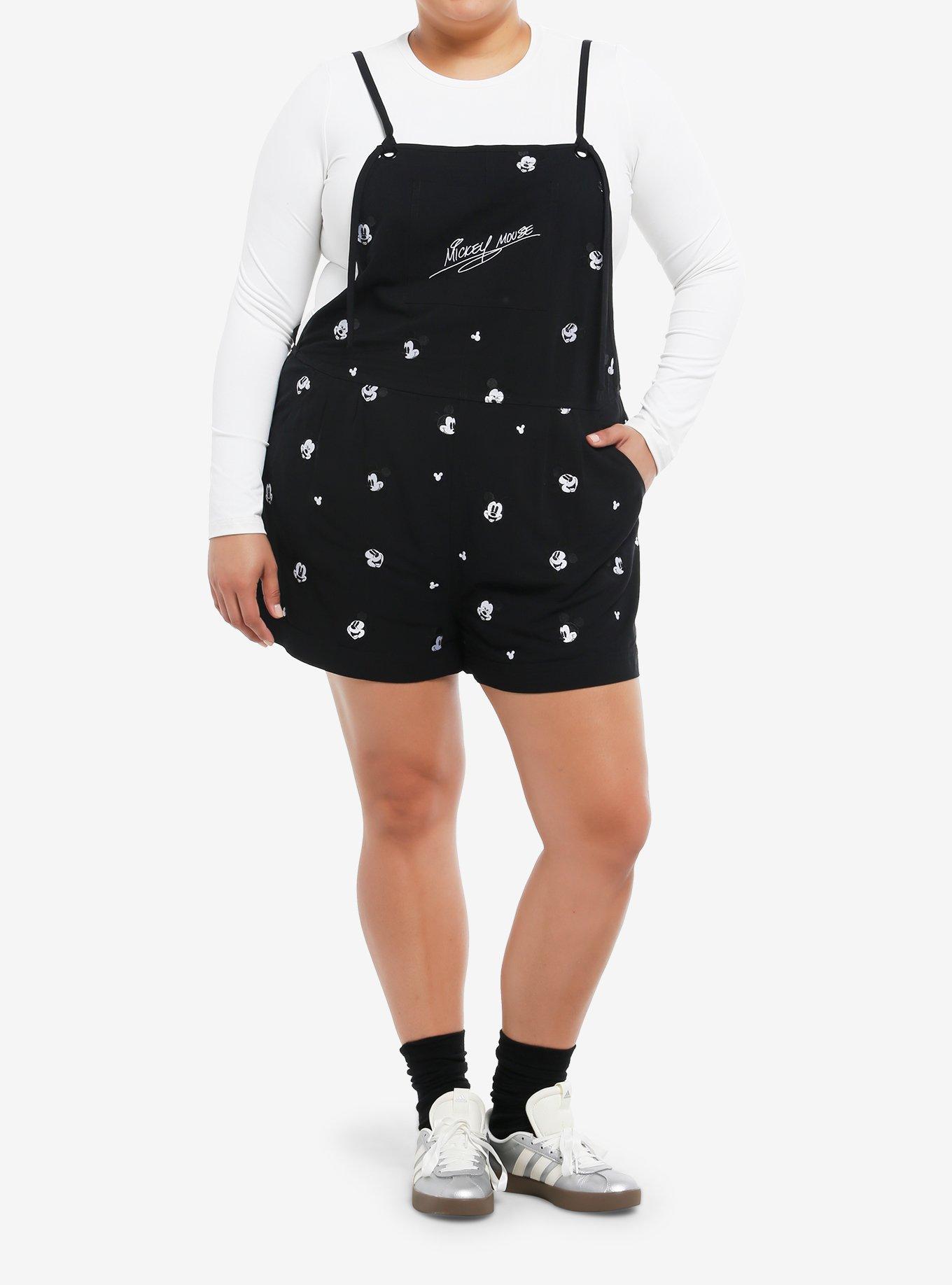 Her Universe Disney Mickey Mouse Linen Shortalls Plus Size Her Universe Exclusive, , hi-res