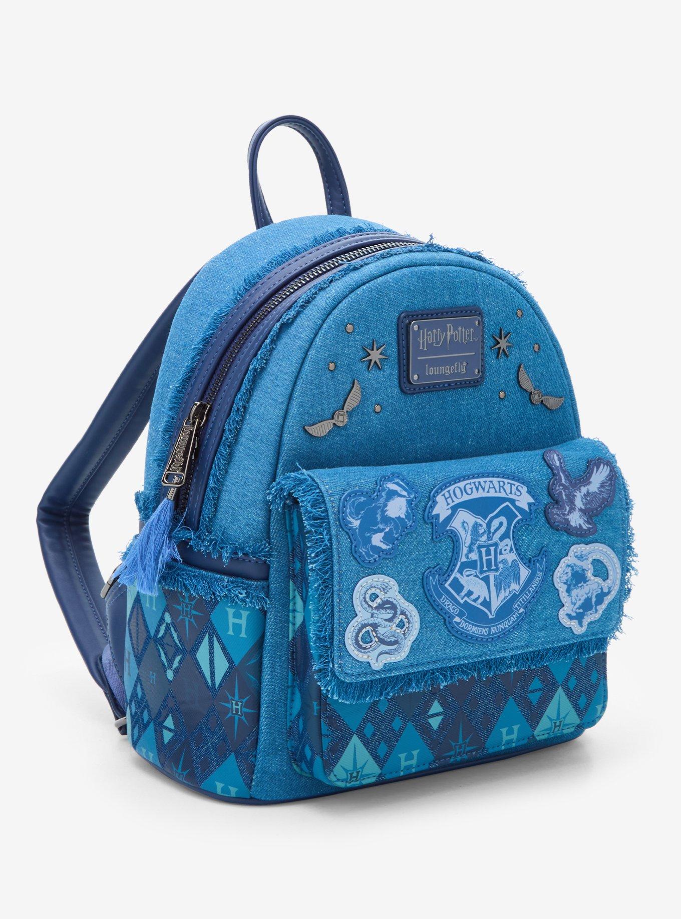 Loungefly Harry Potter Hogwarts Denim Mini Backpack, , hi-res