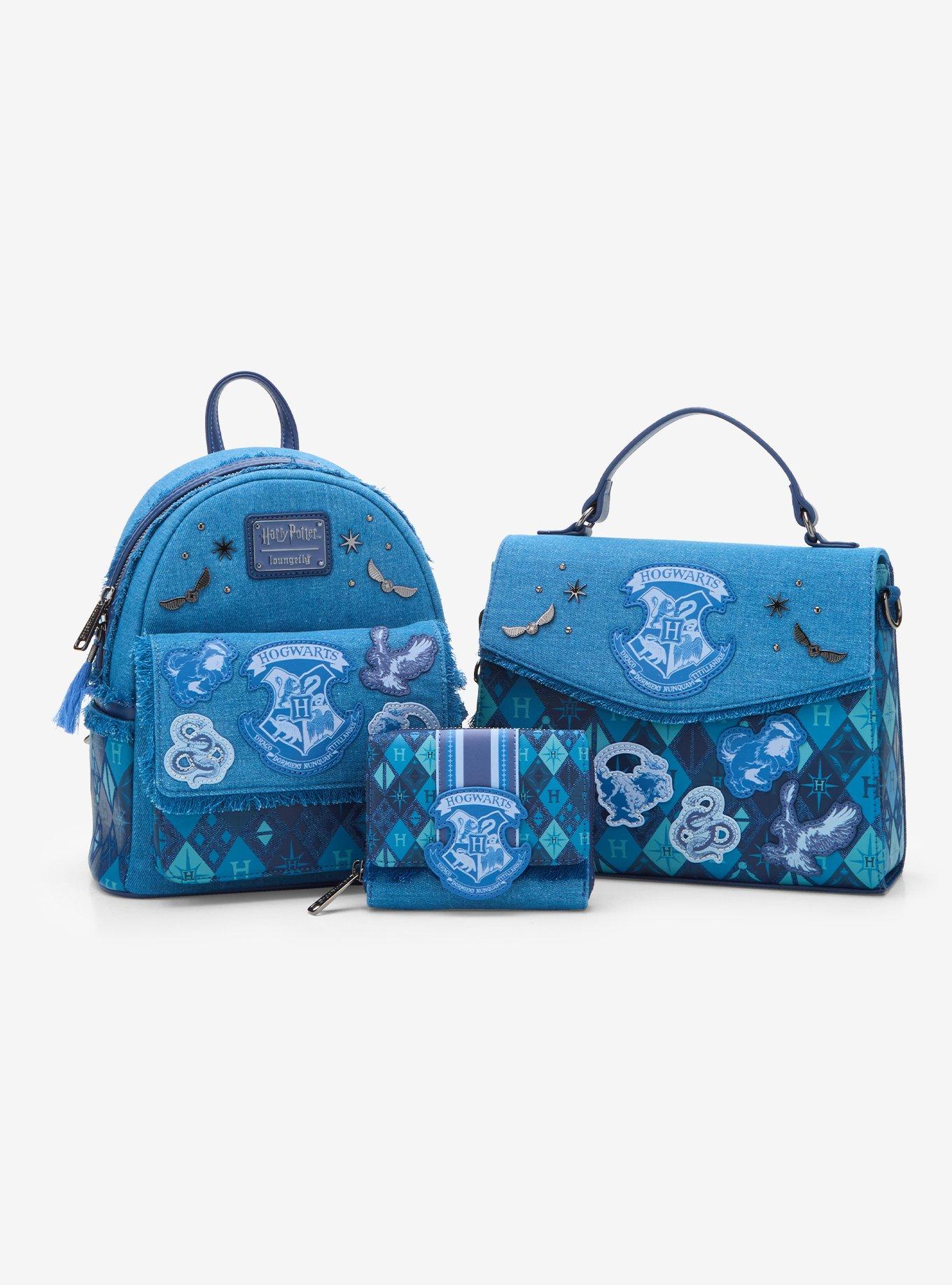 Loungefly Harry Potter Hogwarts Denim Mini Backpack, , alternate - view 4