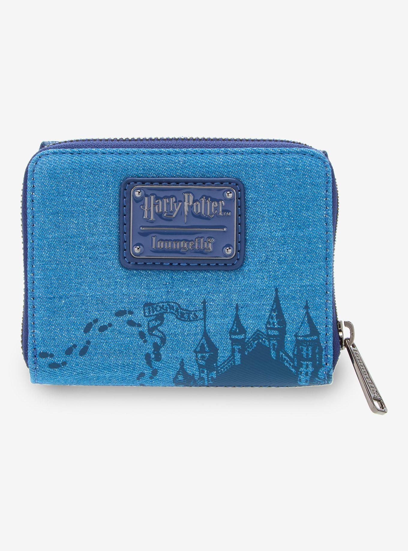 Loungefly Harry Potter Hogwarts Denim Mini Wallet, , alternate - view 3