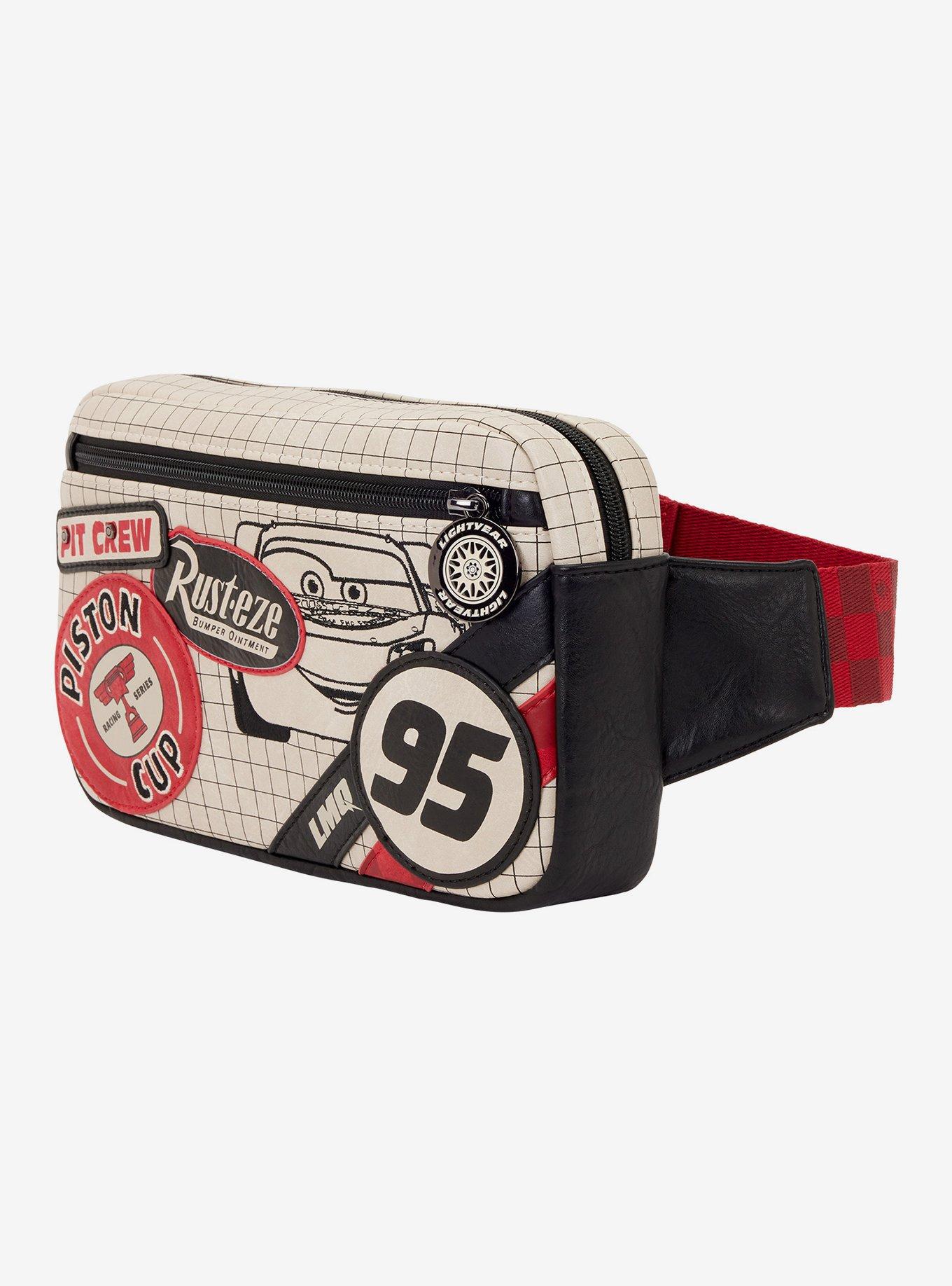 Loungefly Disney Pixar Cars Lightning McQueen Patches Belt Bag