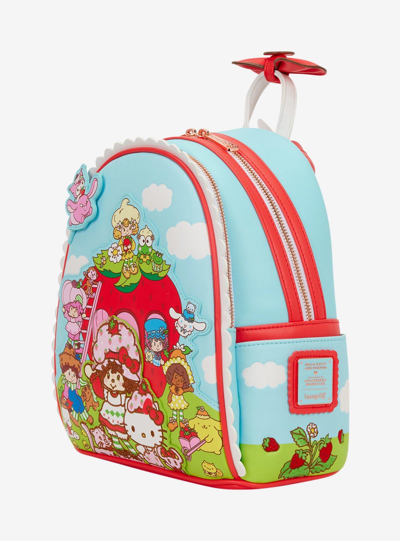 Loungefly Sanrio Hello Kitty & Friends x Strawberry Shortcake Scene Strawberry Scented Mini Backpack, , alternate