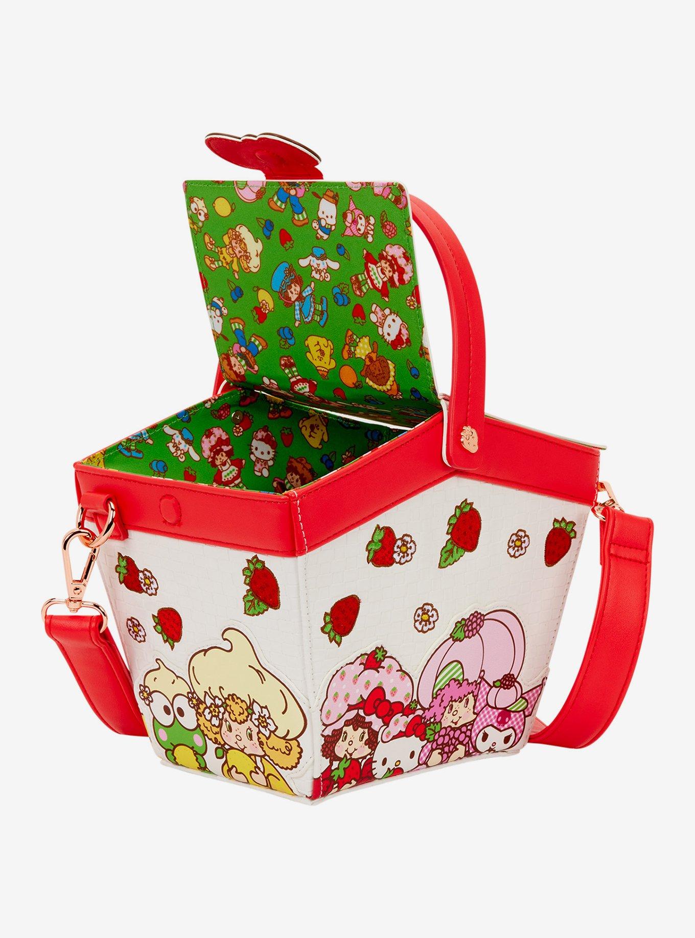 Loungefly Sanrio Hello Kitty & Friends x Strawberry Shortcake Basket Strawberry Scented Crossbody Bag, , alternate