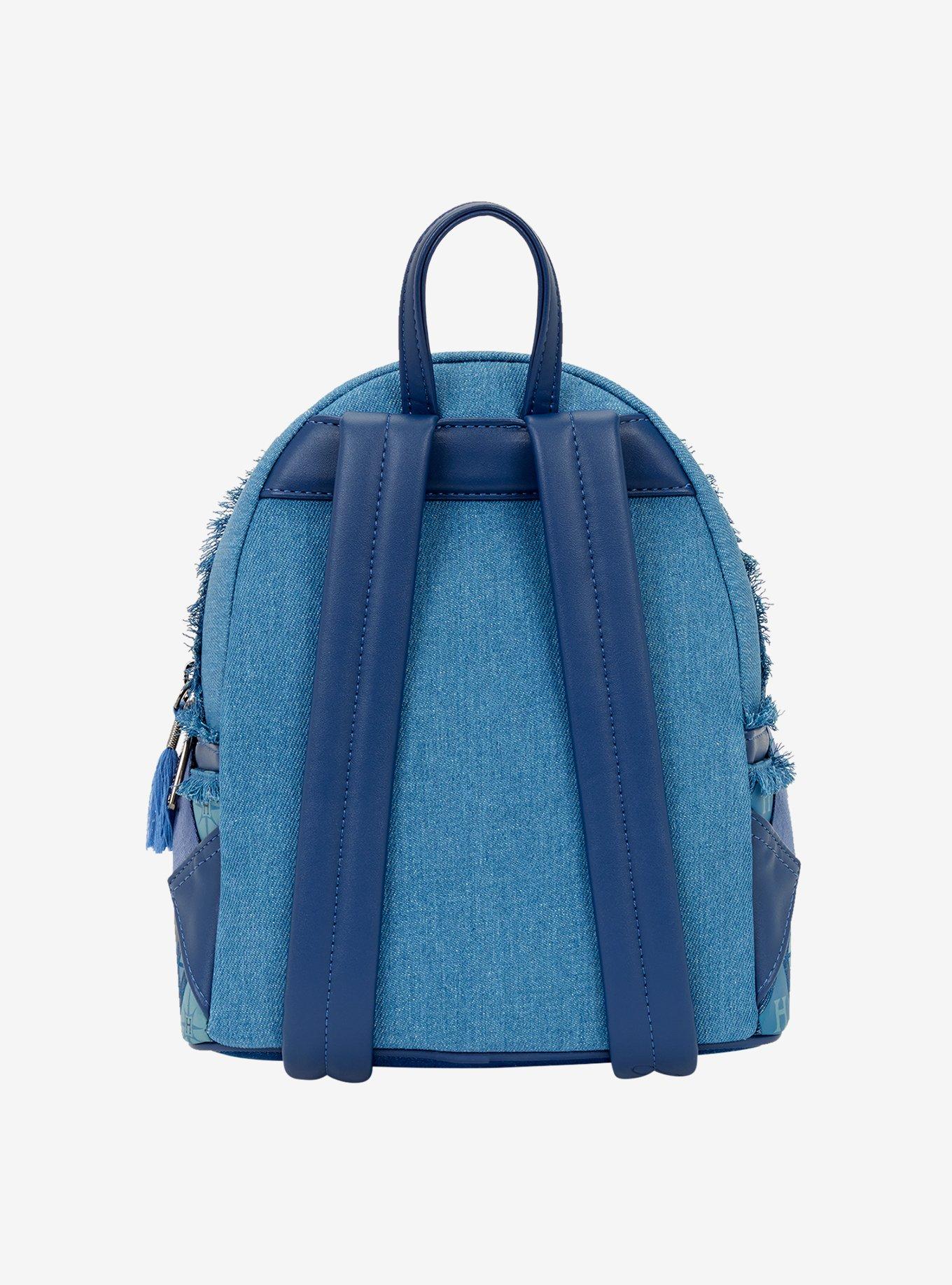 Loungefly Harry Potter Denim Hogwarts Patches Mini Backpack, , hi-res