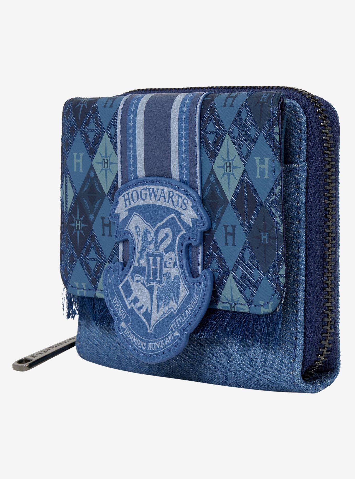 Loungefly Harry Potter Denim Hogwarts Crest Wallet, , alternate