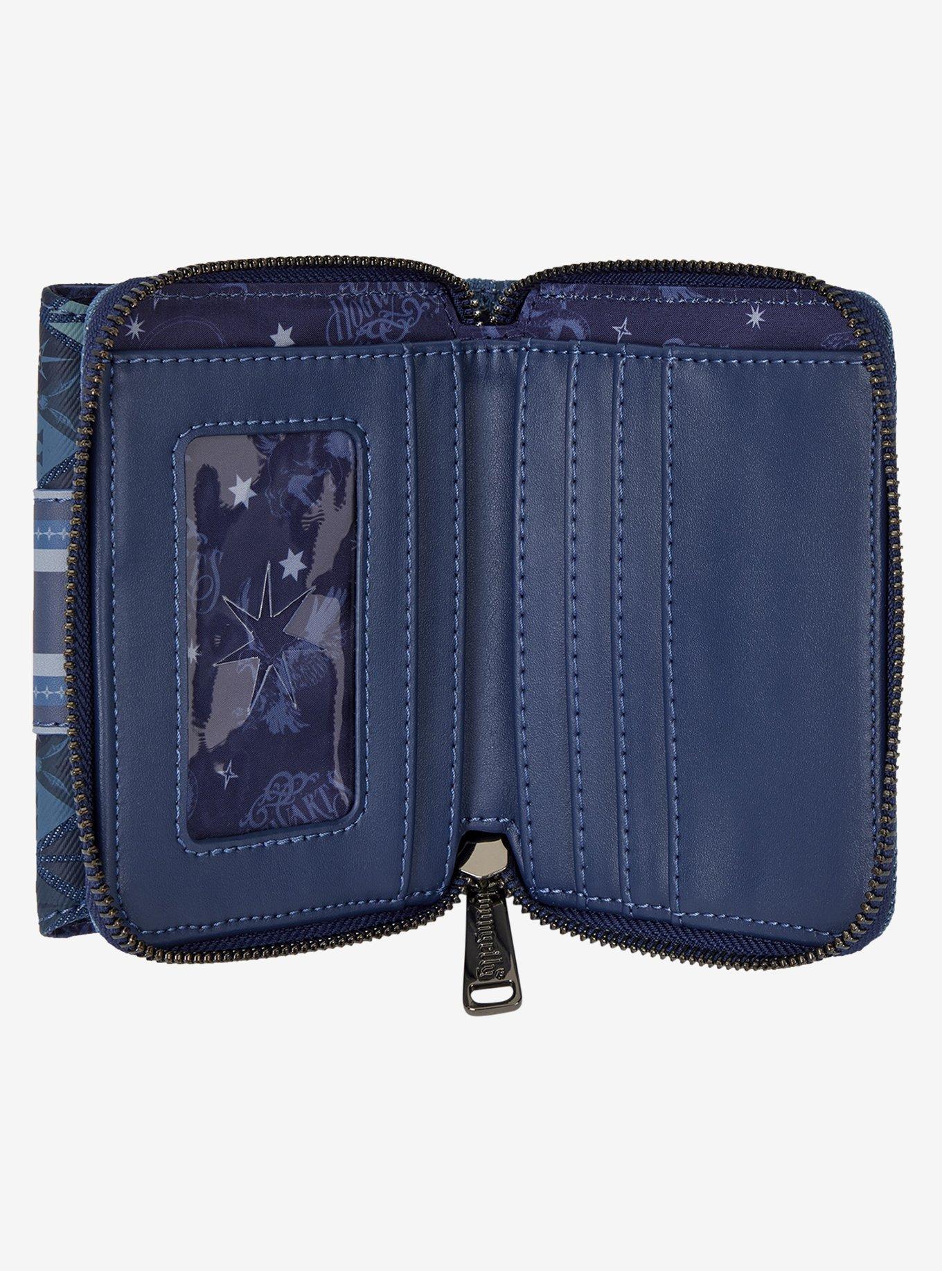 Loungefly Harry Potter Denim Hogwarts Crest Wallet, , alternate