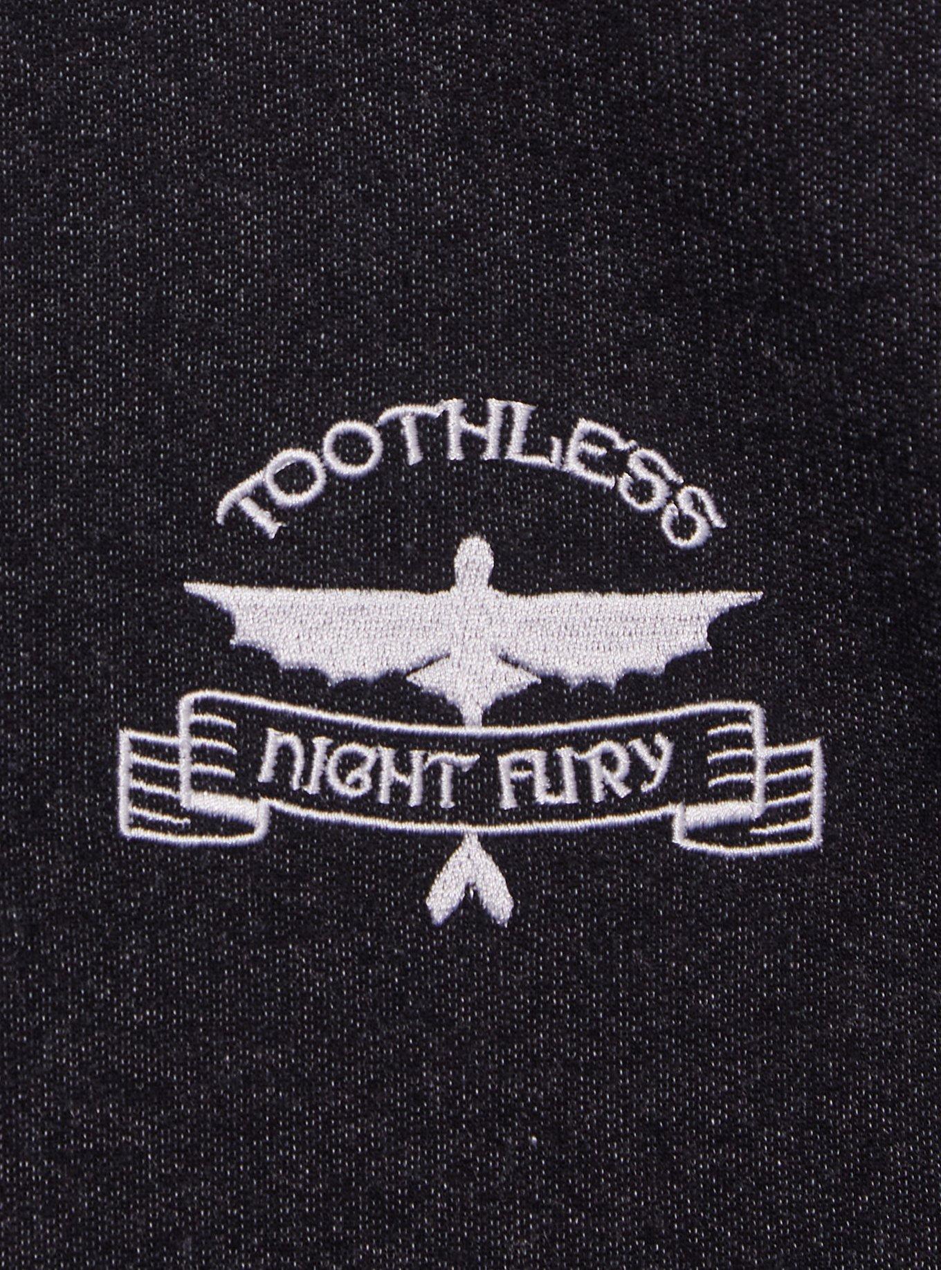 DreamWorks How To Train Your Dragon Toothless Tonal Portrait Long Sleeve - BoxLunch Exclusive, BLACK, alternate