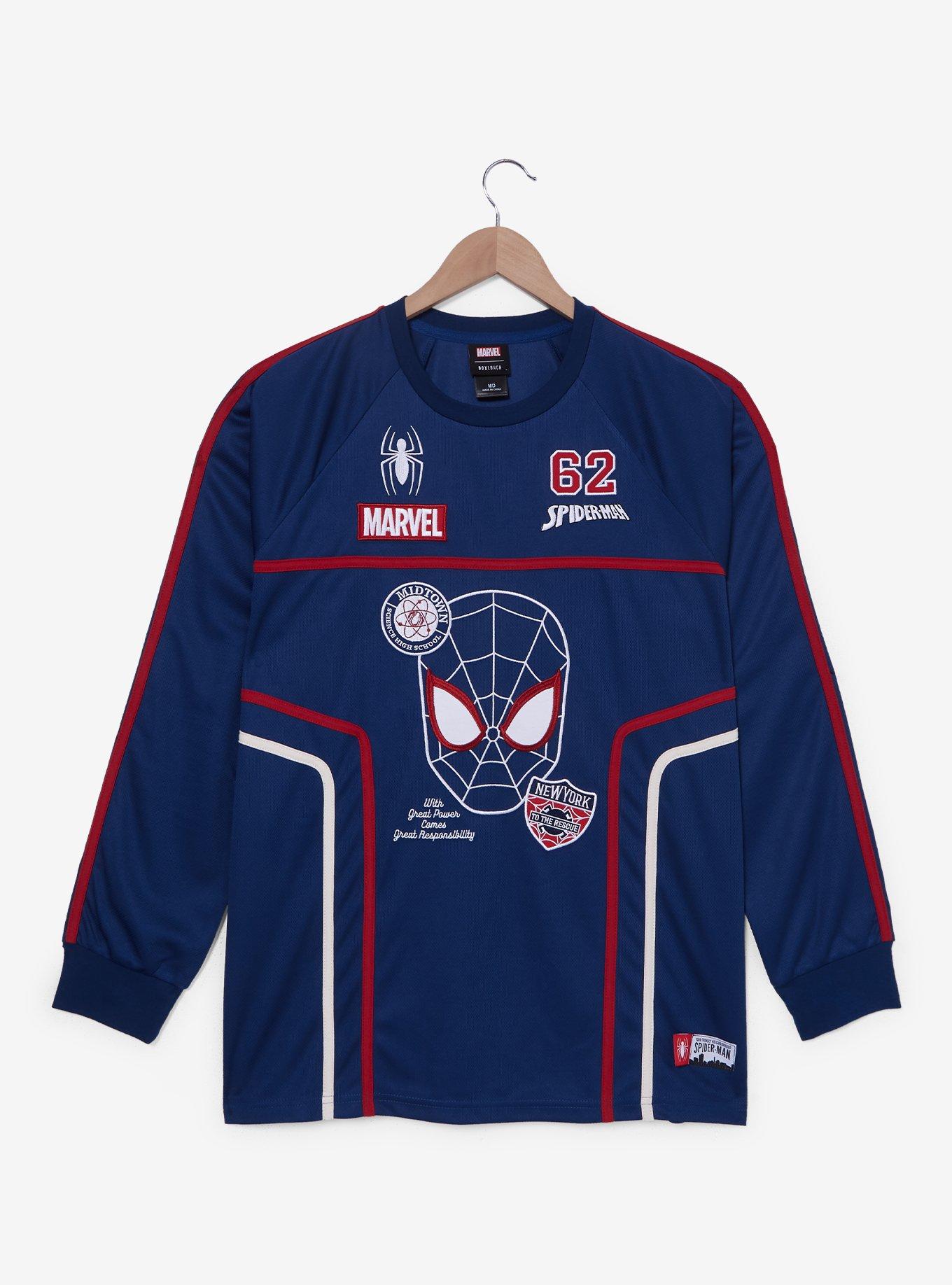 Marvel Spider-Man Long Sleeve Jersey — BoxLunch Exclusive, , hi-res