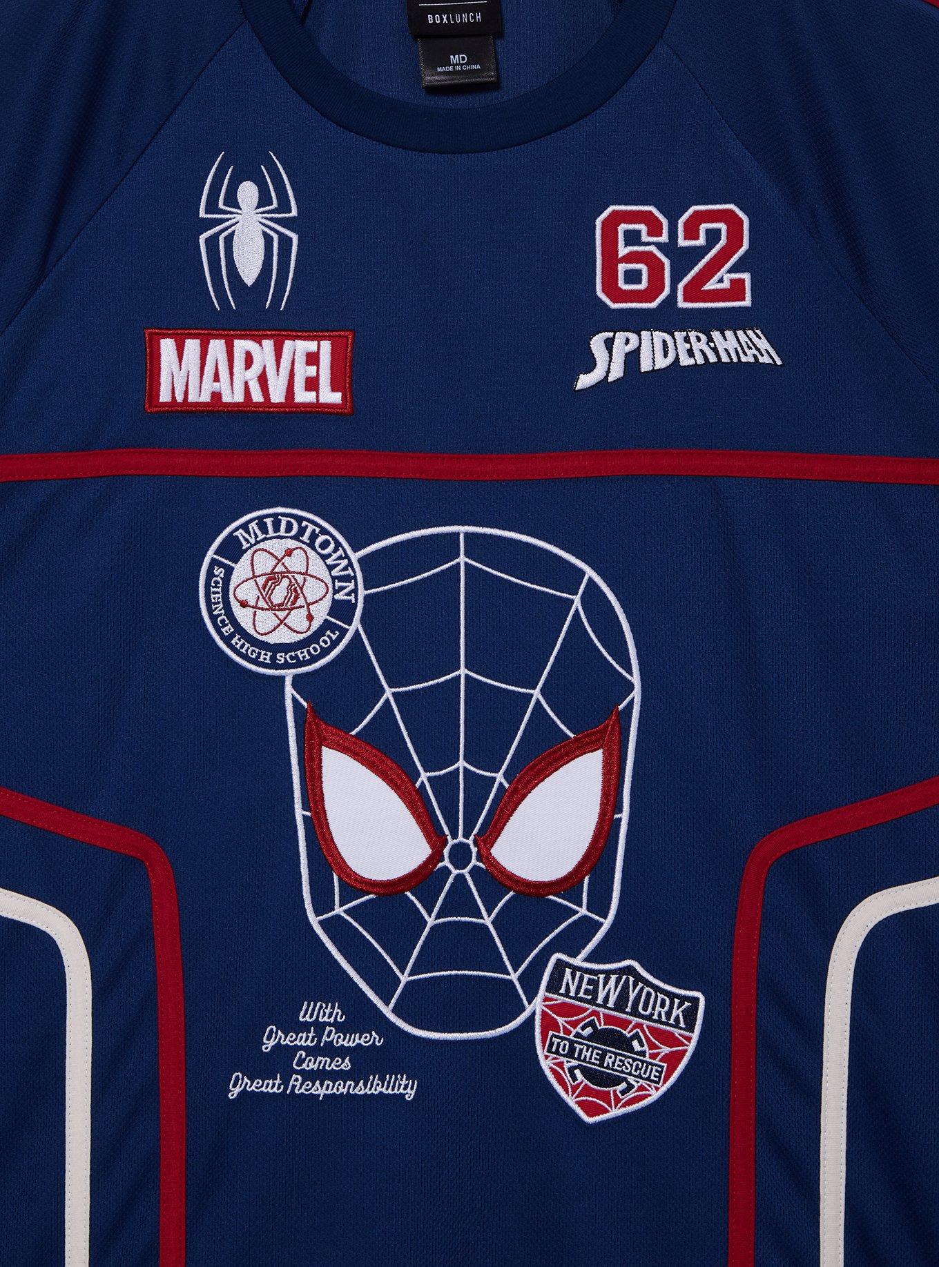 Marvel Spider-Man Long Sleeve Jersey — BoxLunch Exclusive, BLUE, alternate