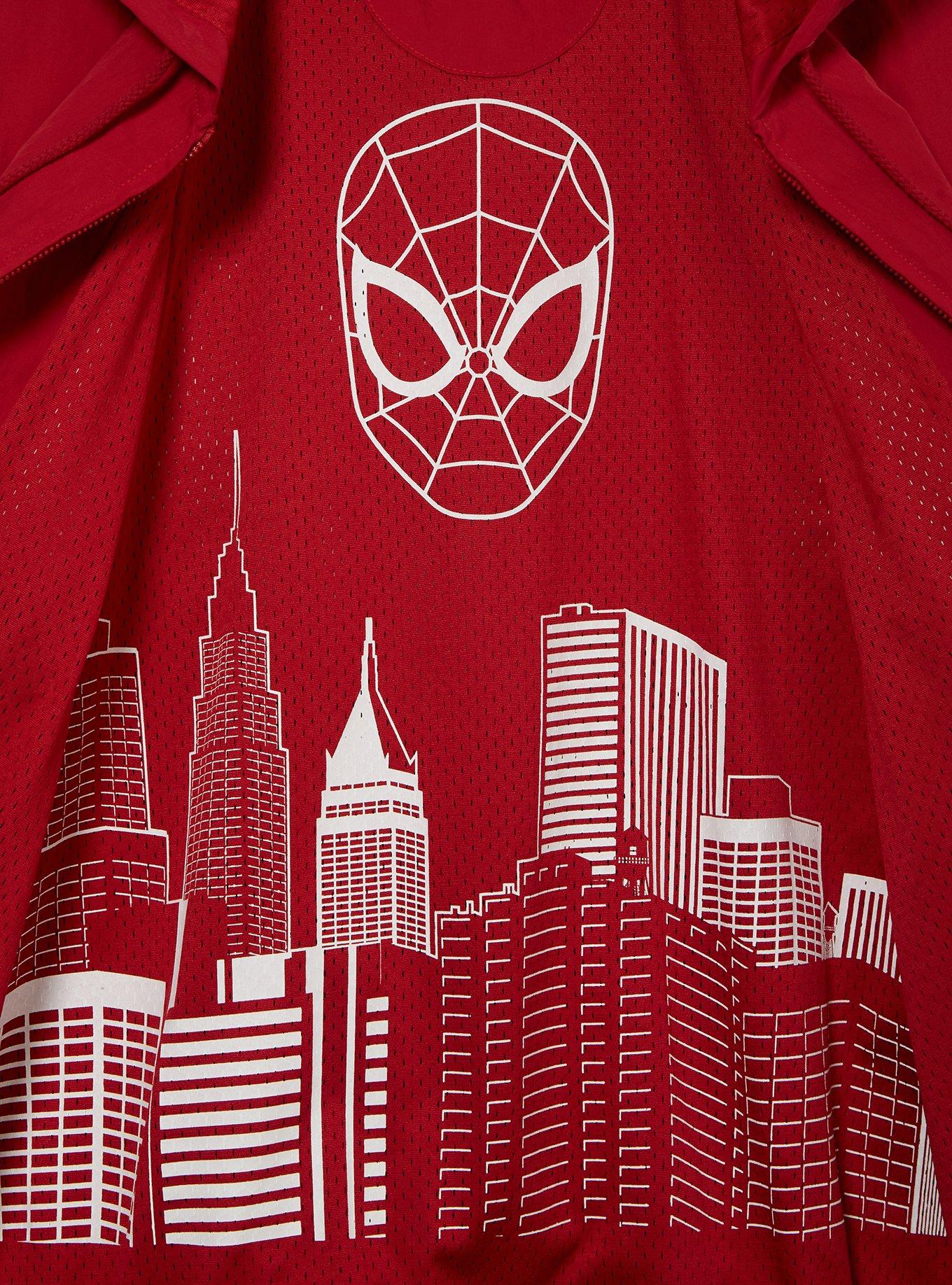 Marvel Spider-Man Icons Windbreaker - BoxLunch Exclusive, RED, alternate