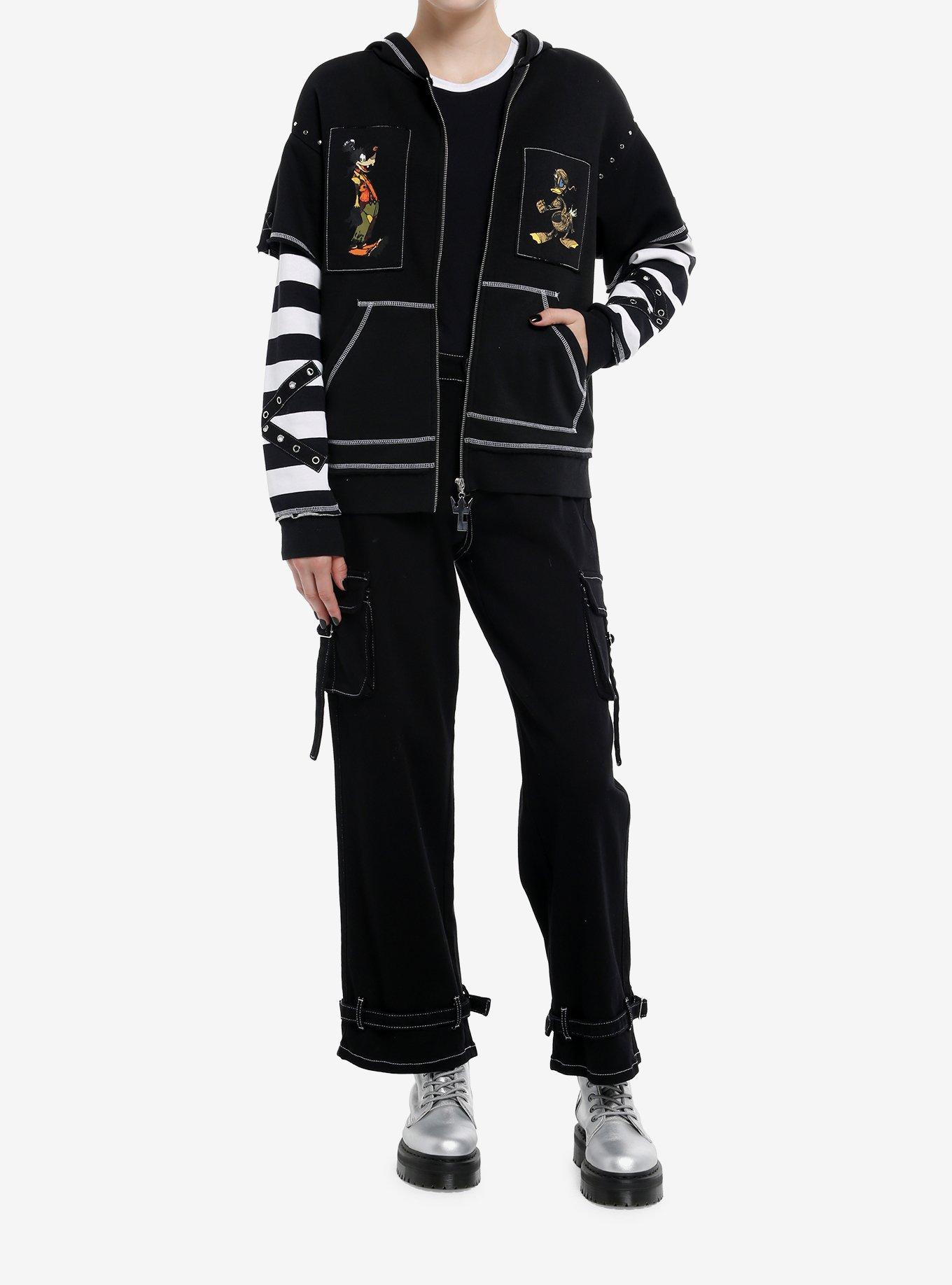 Disney Kingdom Hearts Halloween Town Girls Twofer Hoodie, MULTI, alternate