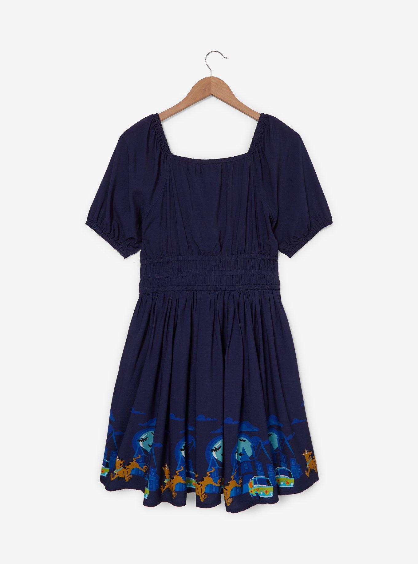 Ashley Taylor Scooby-Doo! Haunted House Smock Dress - BoxLunch Exclusive, BLUE, alternate