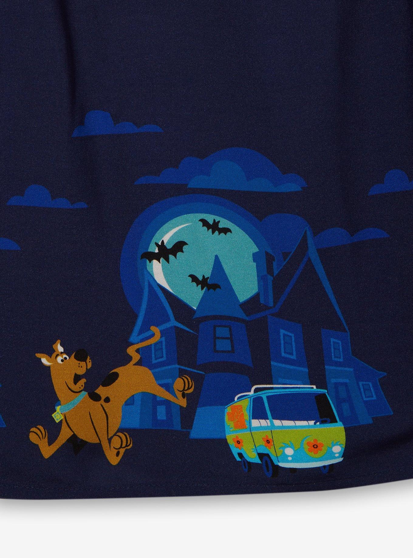 Ashley Taylor Scooby-Doo! Haunted House Plus Size Smock Dress - BoxLunch Exclusive, BLUE, alternate