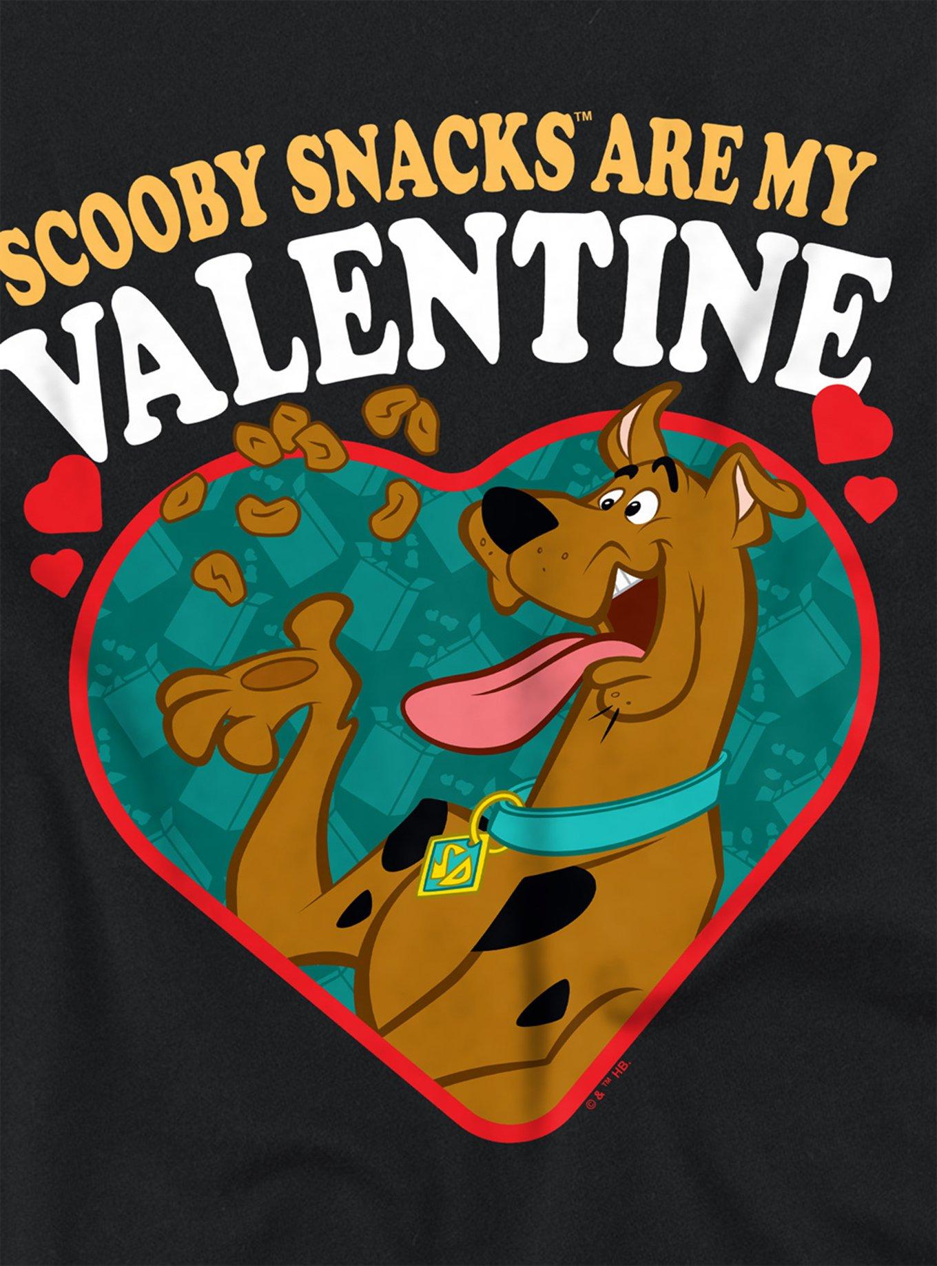 Scooby-Doo! Scooby Snacks Are My Valentine Women's Crop Top T-Shirt, BLACK, alternate