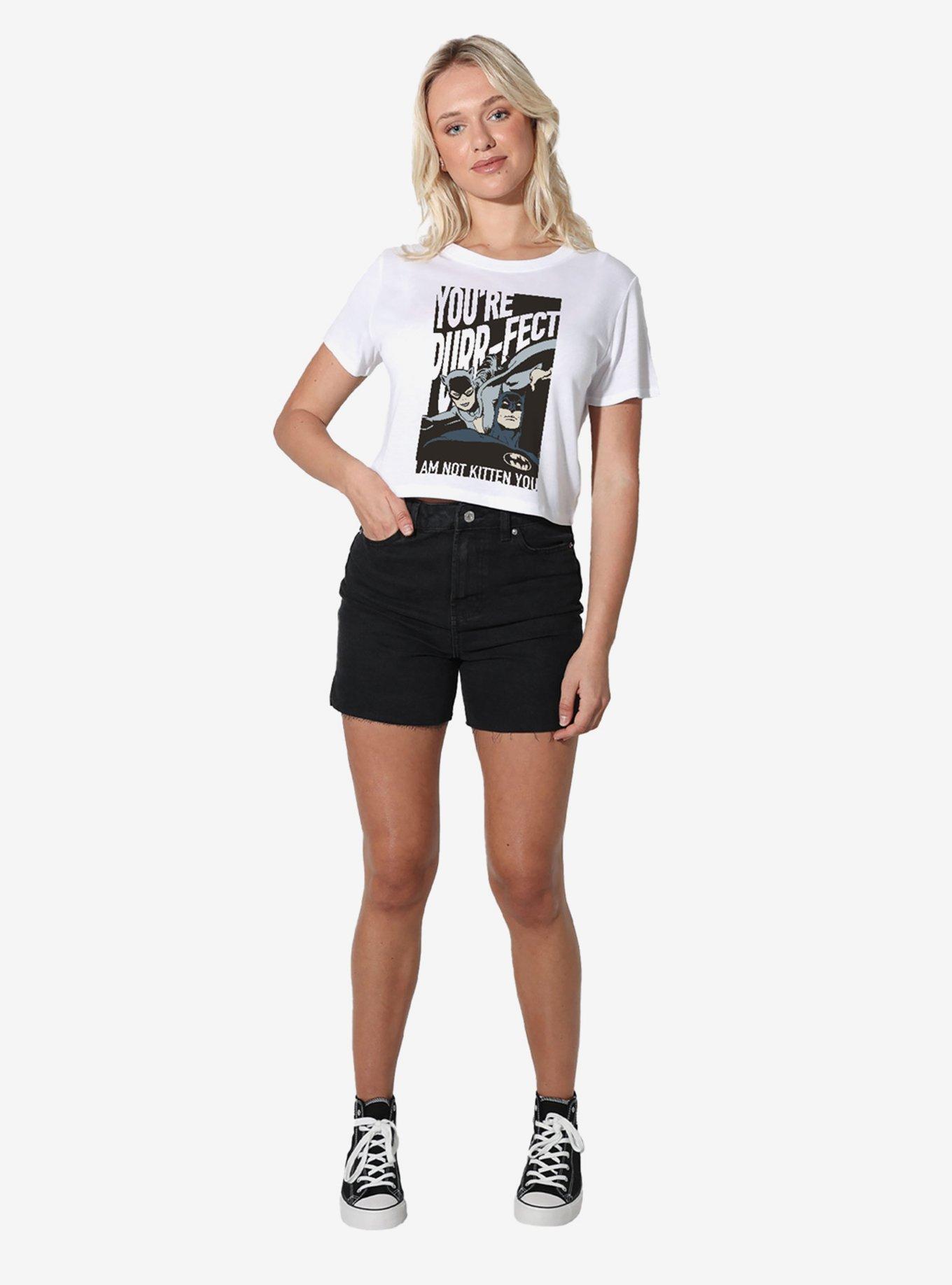 DC Comics Batman Catwoman You're Purrfect Women's Crop Top T-Shirt