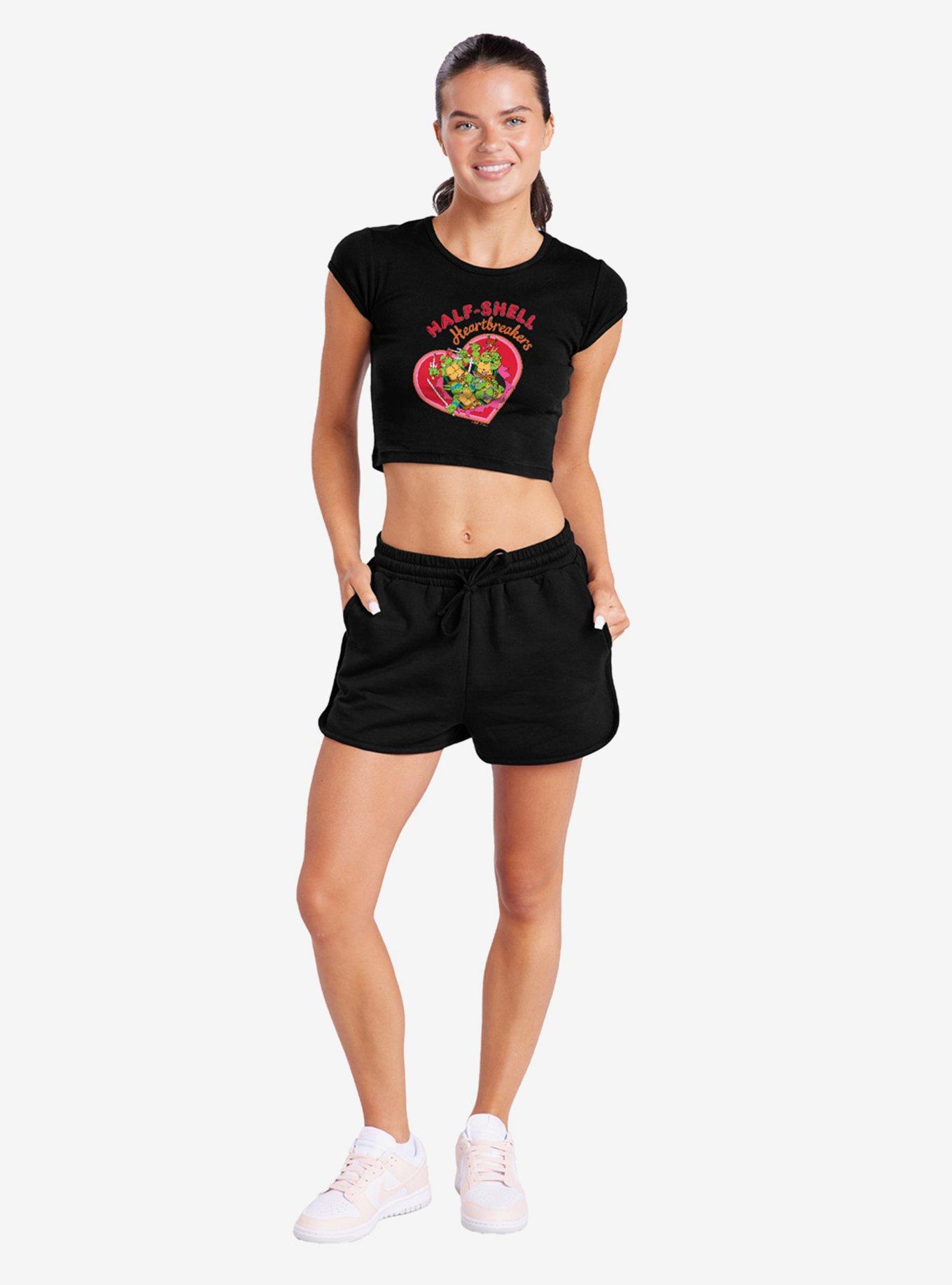 Teenage Mutant Ninja Turtles Half-Shell Heartbreakers Cap Sleeve Baby Rib Women's Crop Top, , hi-res