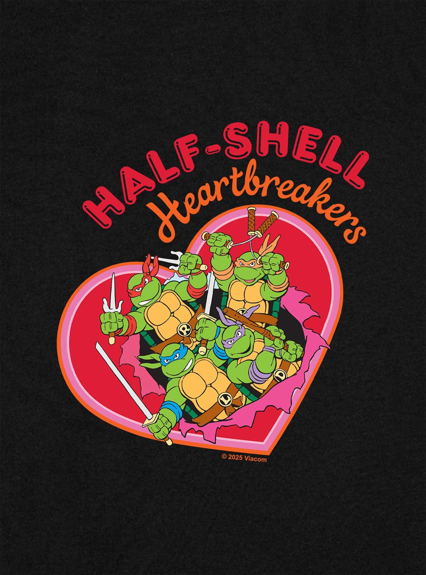 Teenage Mutant Ninja Turtles Half-Shell Heartbreakers Cap Sleeve Baby Rib Women's Crop Top, BLACK, alternate