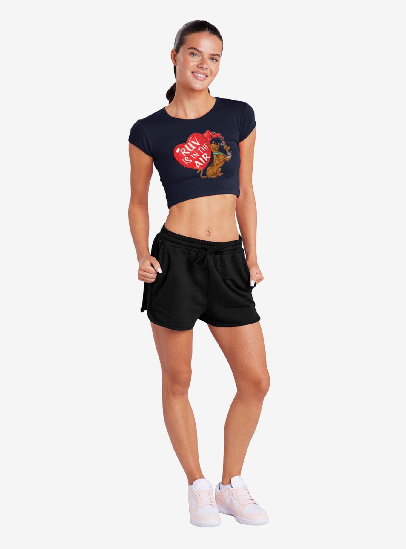 Scooby-Doo! Ruv Is In The Air Cap Sleeve Baby Rib Women's Crop Top, , hi-res