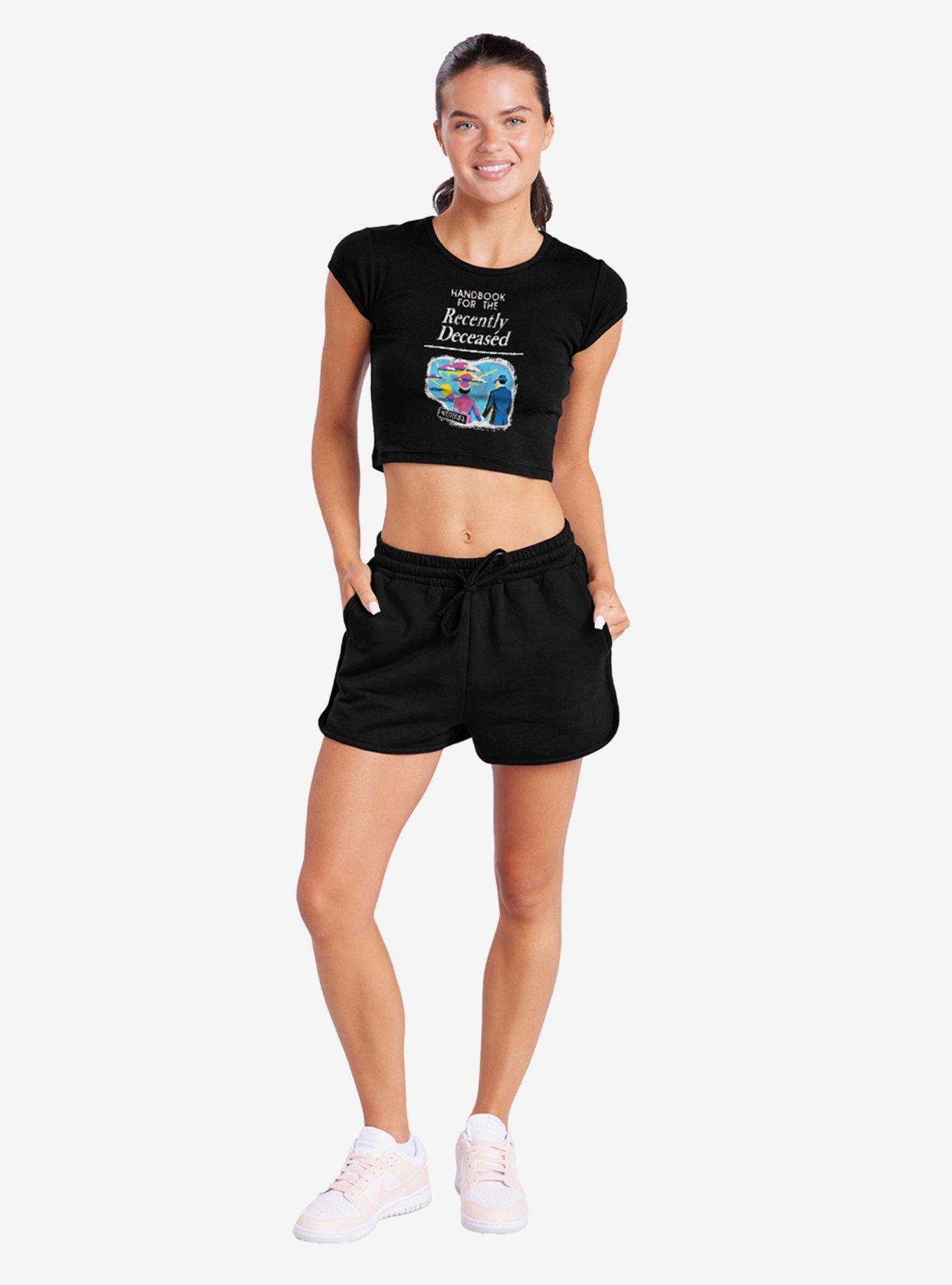 Beetlejuice The Handbook Cap Sleeve Baby Rib Women's Crop Top, , hi-res