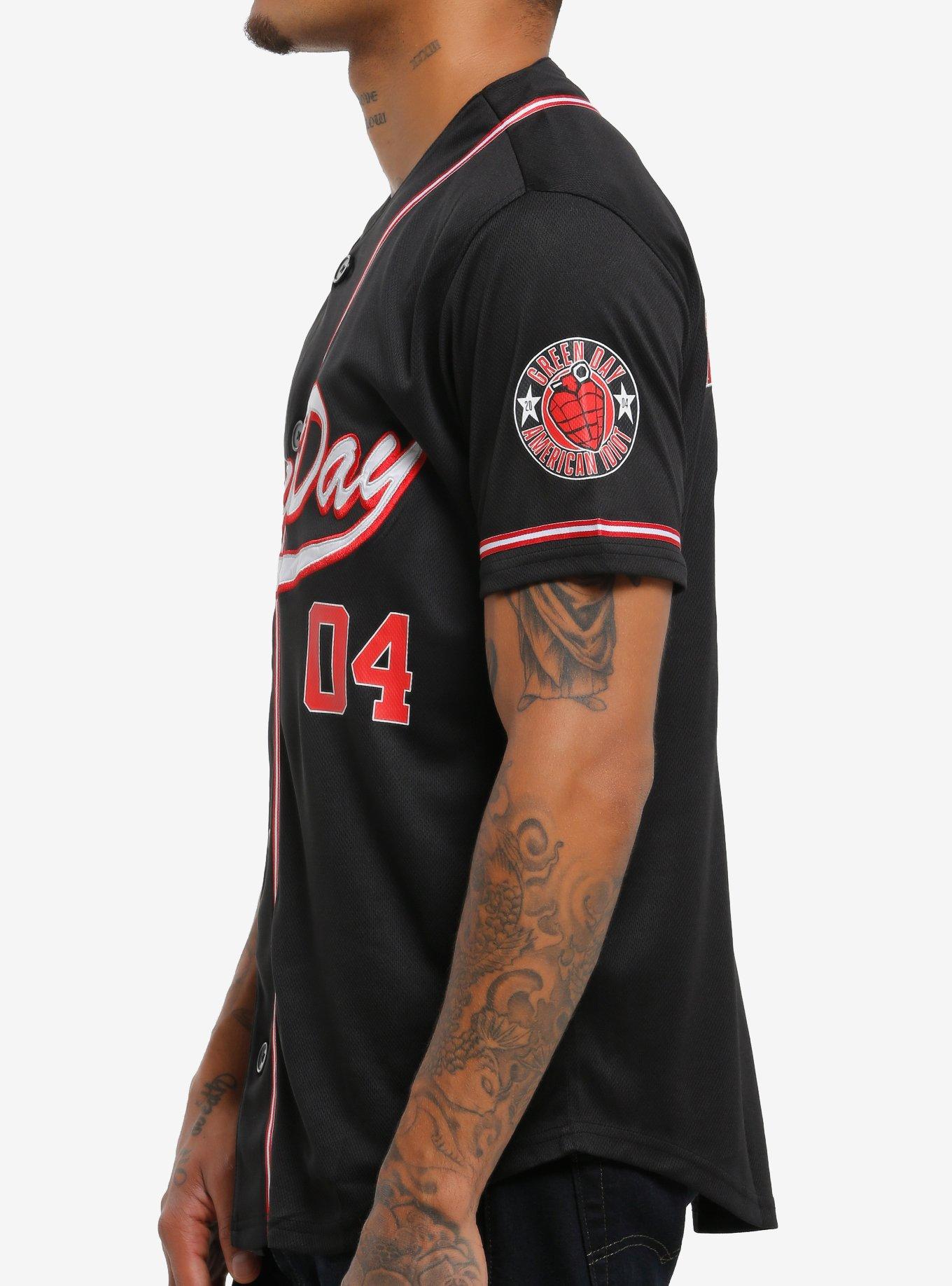 Green Day American Idiot Baseball Jersey, BLACK, alternate