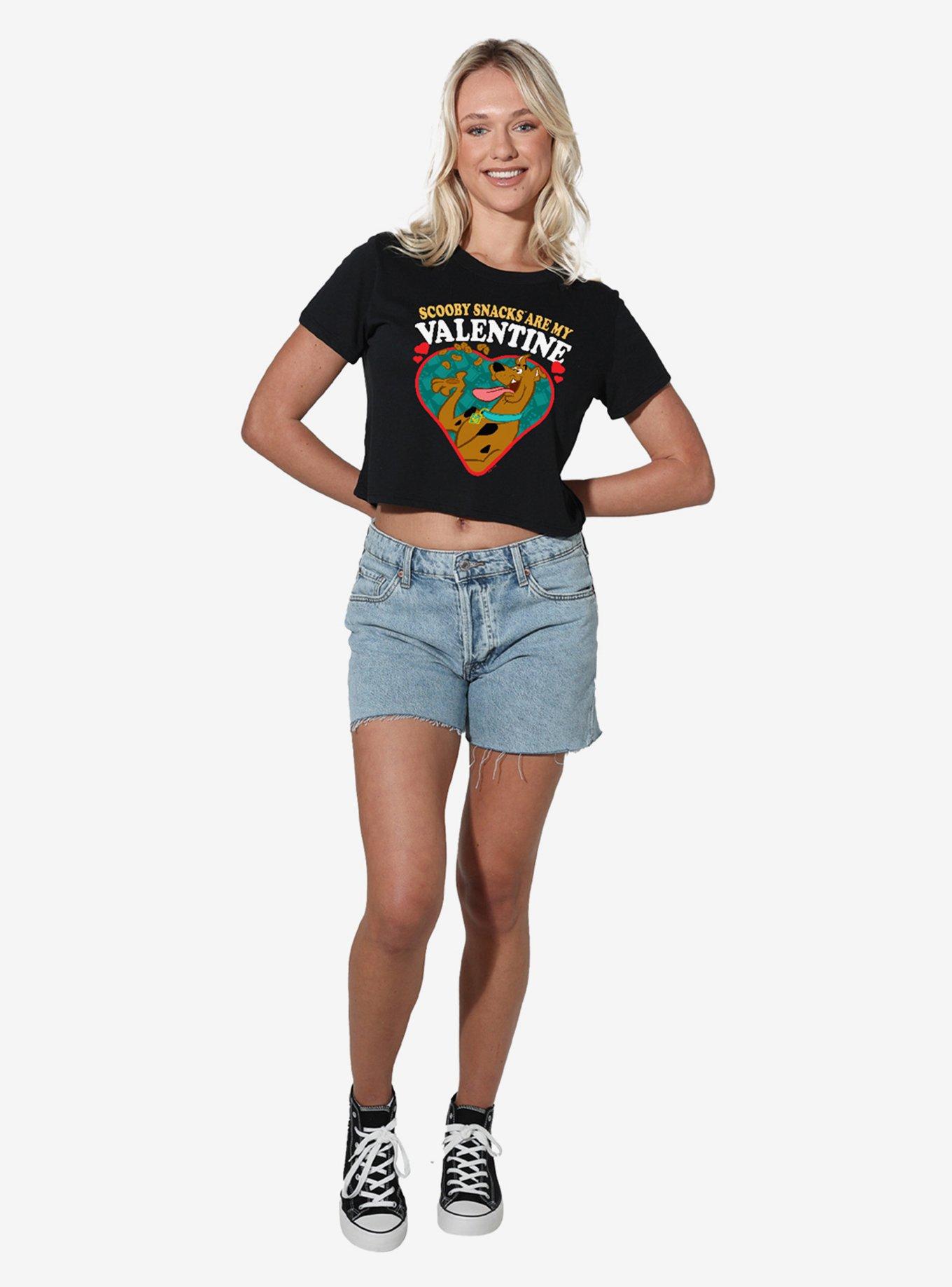 Scooby-Doo! Scooby Snacks Are My Valentine Girls Crop Top T-Shirt, , hi-res