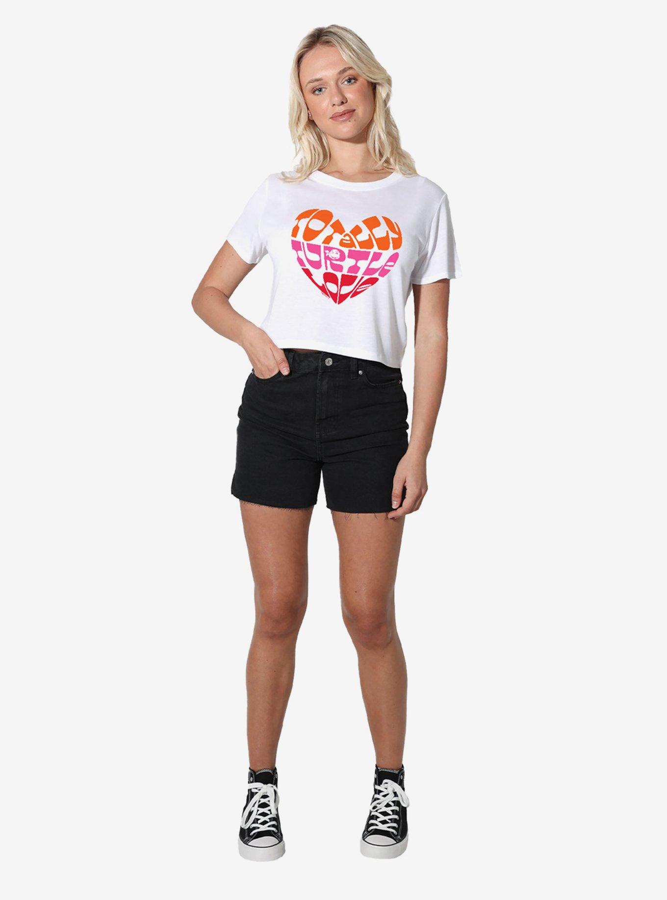 Teenage Mutant Ninja Turtles Totally Turtle Love Girls Crop Top T-Shirt, , hi-res